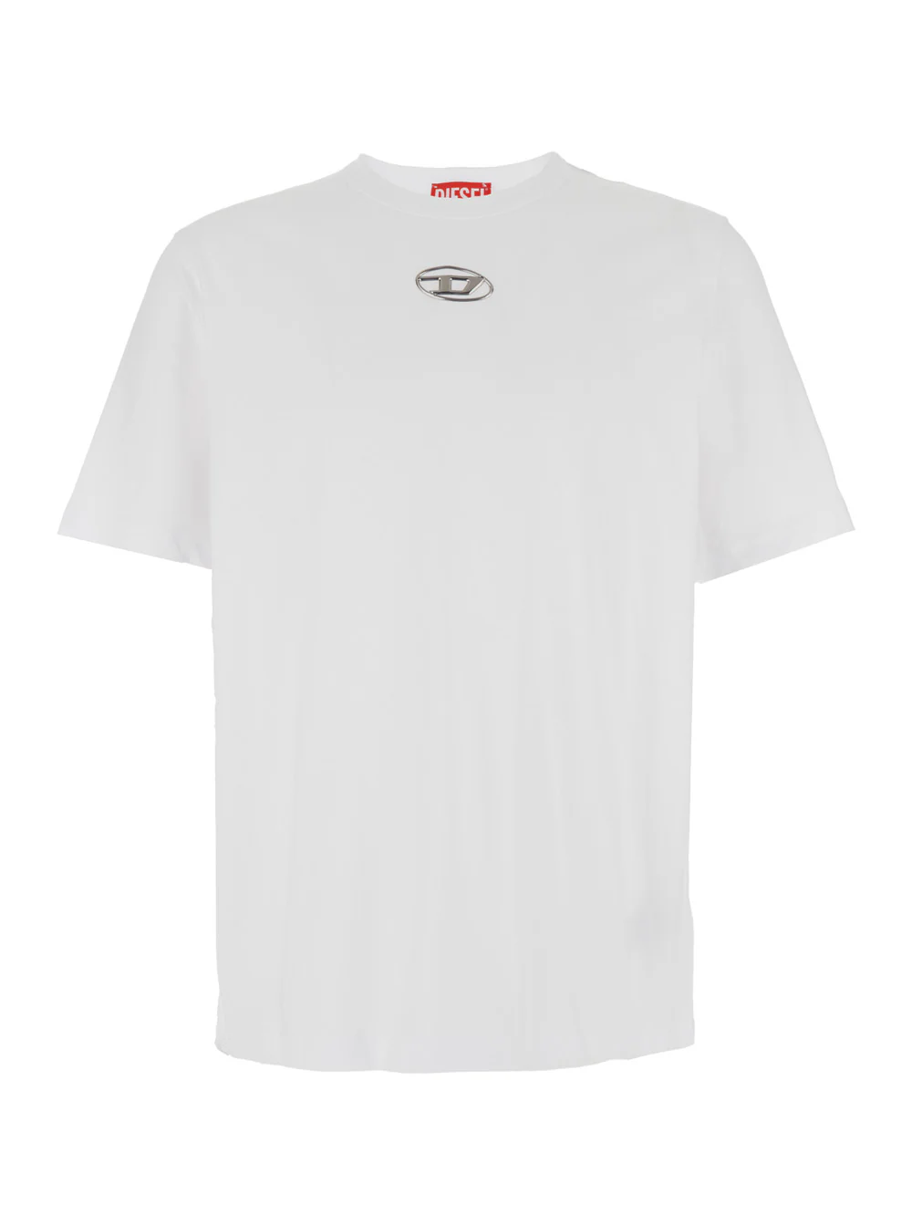 Camiseta Diesel T-Adjust-Od com Patch de Logotipo na Frente em Algodão Branco para Homens Camisetas e Camisolas Polo Camiseta Diesel T-Adjust-Od com Patch de Logotipo na Frente em Algodão Branco para Homens Camisetas e Camisolas Polo
