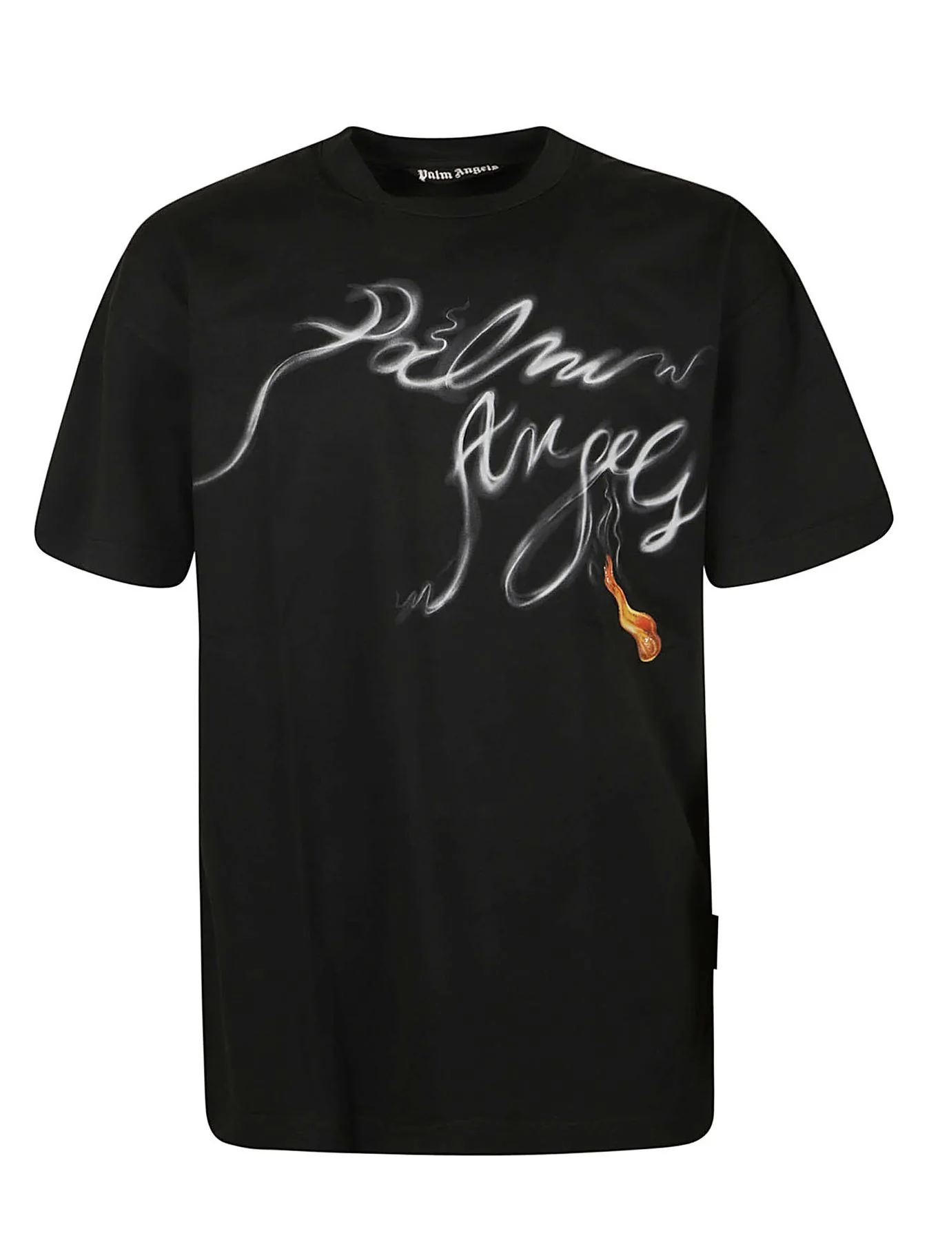 Camiseta Palm Angels PMAA072R24JER0021001 Preto de Algodão. Feito na Itália. Malharia