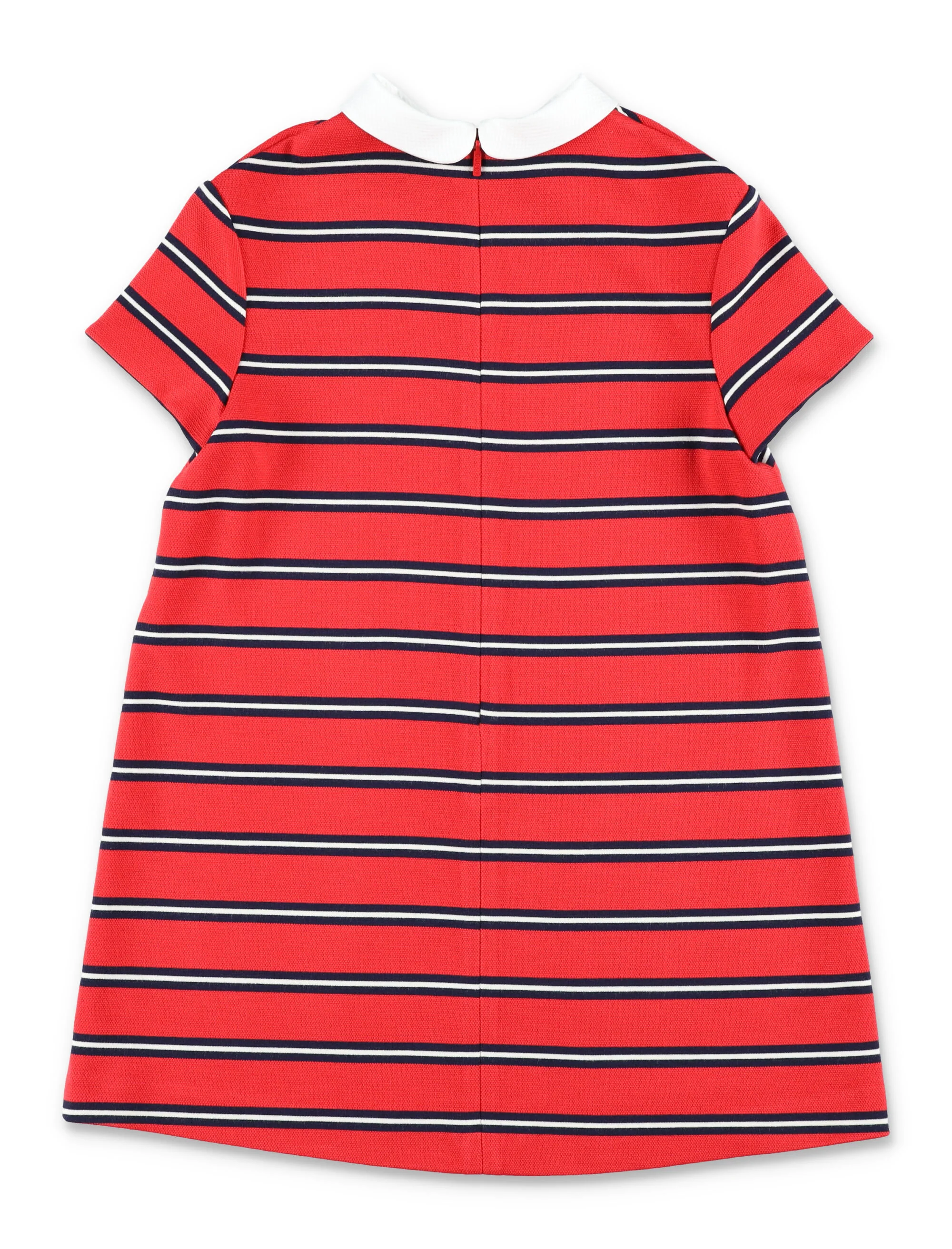 Vestido de Polo Listrado Gucci Girls Vermelho Viscose