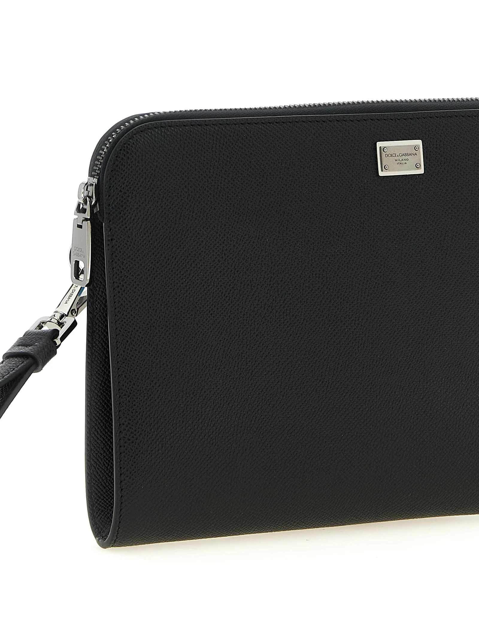 Bolsa de Mão Preta de Couro de Novilho Dolce & Gabbana