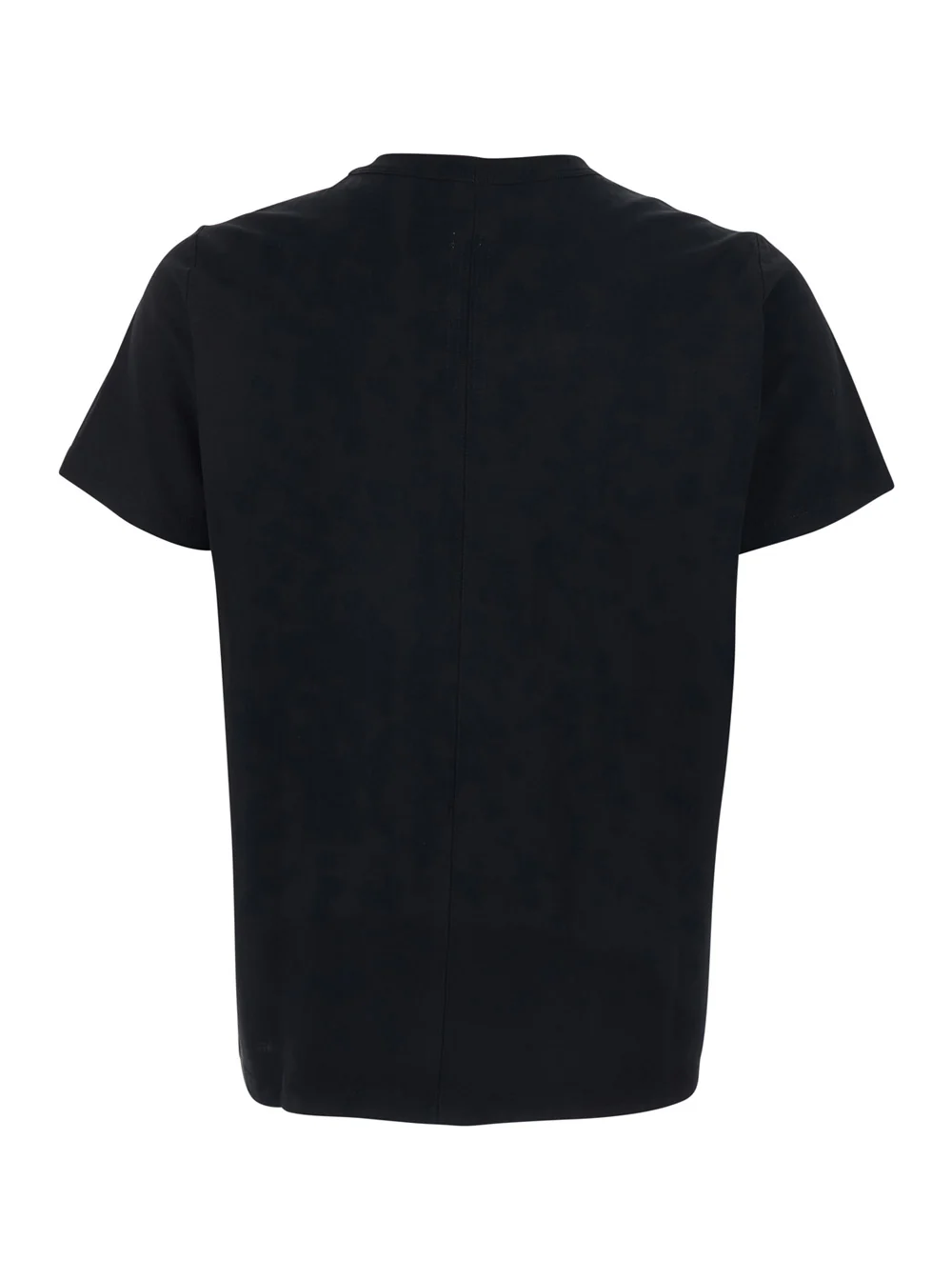 Camiseta Masculina Preta de Algodão Rick Owens com Costura em Tom-Com-Tom Camisetas e Camisolas Polo