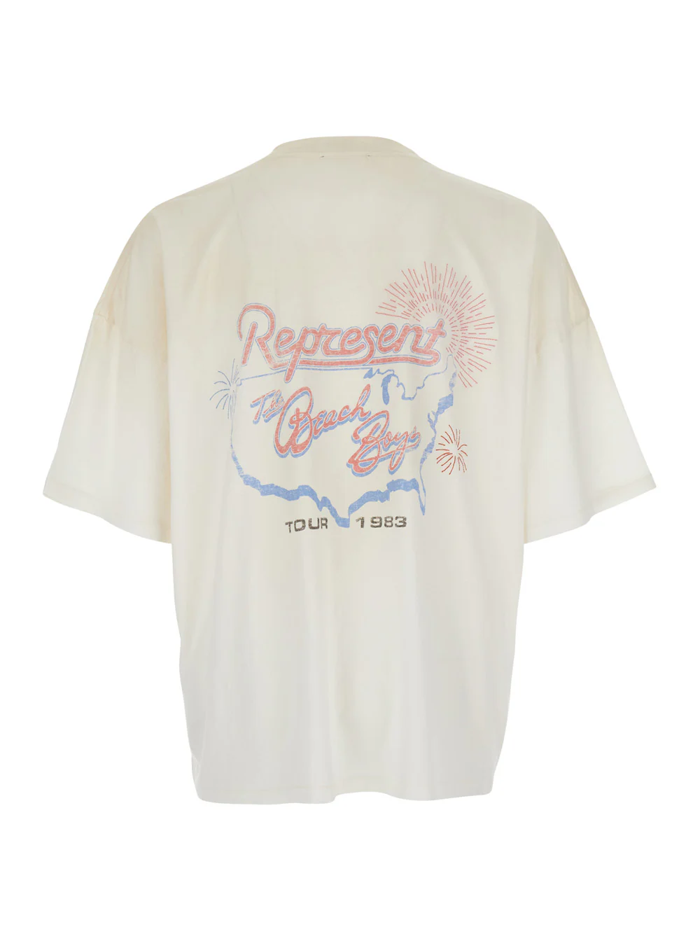 Camiseta Beach Boys X Represent Com Logotipo e Patch Branca Camisetas Masculinas Camisetas Polo Camiseta Beach Boys X Represent Com Logotipo e Patch Branca Camisetas Masculinas Camisetas Polo