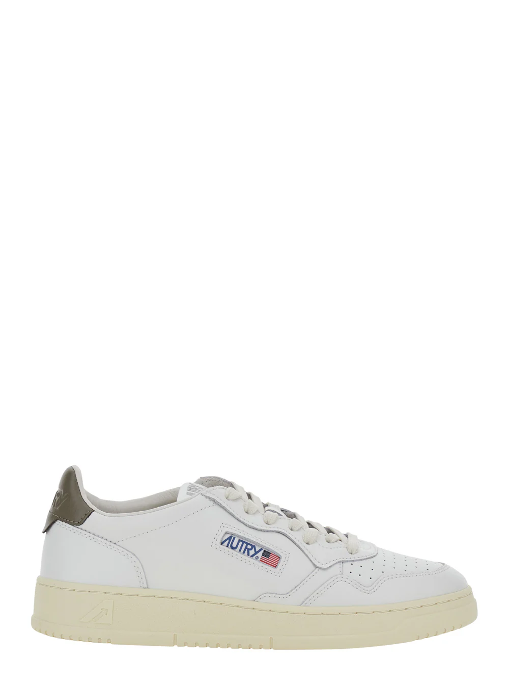 Sapatilhas Brancas Autry White Medalist Low com Detalhes em Couro