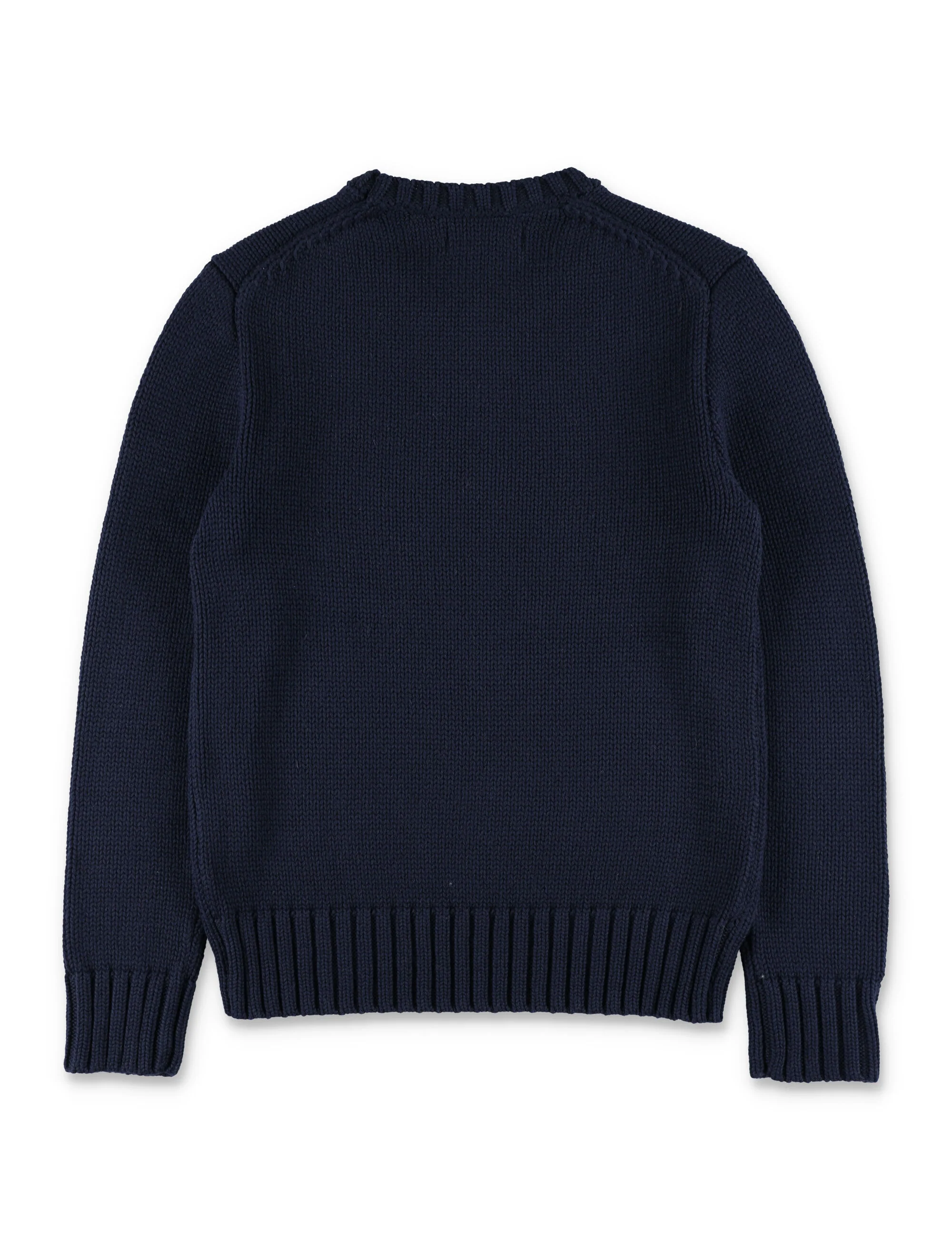 Polo Ralph Lauren Suéter de Algodão com Bandeira Americana Azul-Marinho