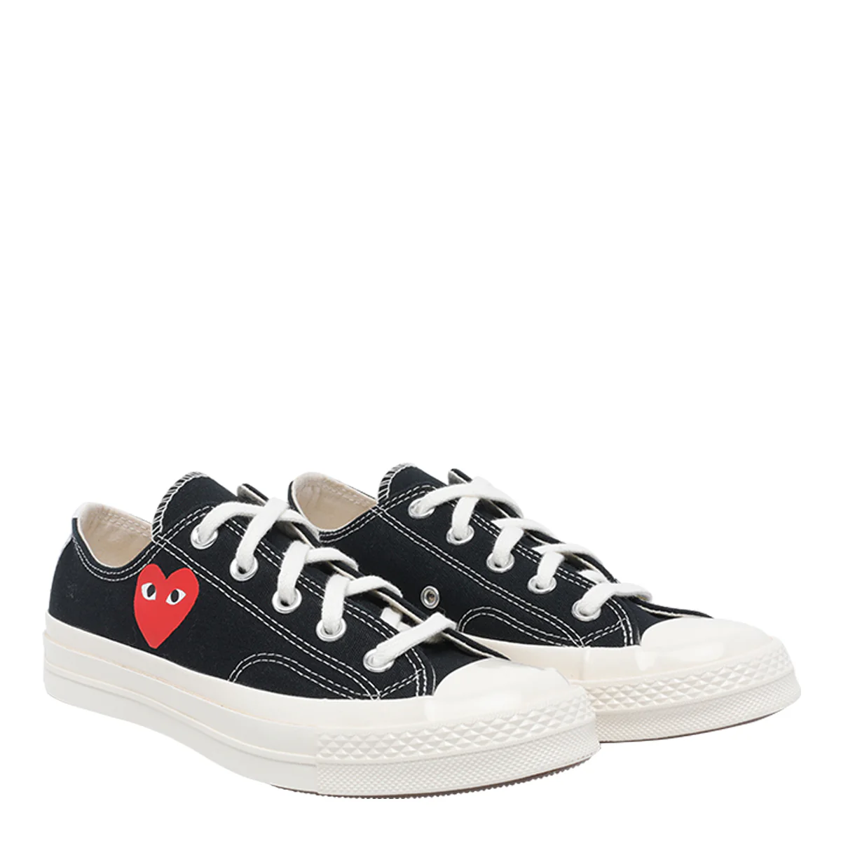 Sapatilhas Play x Converse Preto Tecido/Palmilha de Borracha