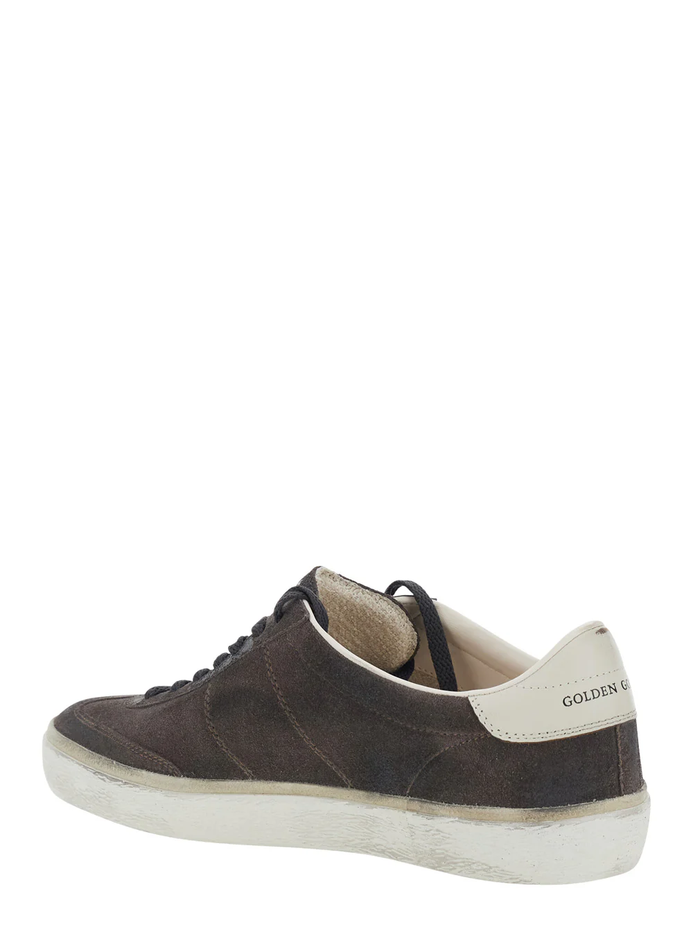 Sapatilhas Cinza Soul-Star Suede da Golden Goose com Detalhes em Couro Cinza Vaca Cabra