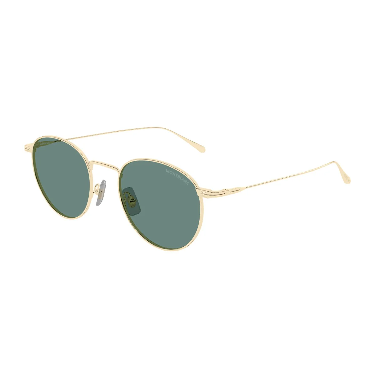 Óculos de Sol Montblanc Mb0473s Linea Nib Dourado / Verde Metálico