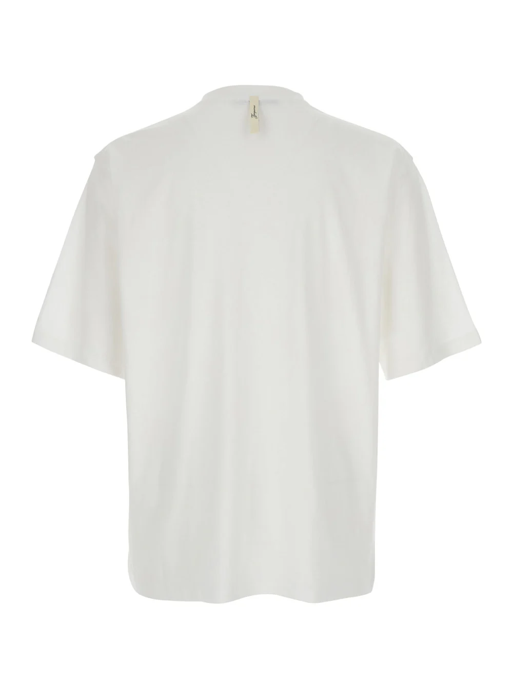 Camiseta Jacquemus com Gola Redonda e Mangas Curtas Branca de Algodão para Mulher Camisetas de Linho Camisetas Polo Camiseta Jacquemus com Gola Redonda e Mangas Curtas Branca de Algodão para Mulher Camisetas de Linho Camisetas Polo