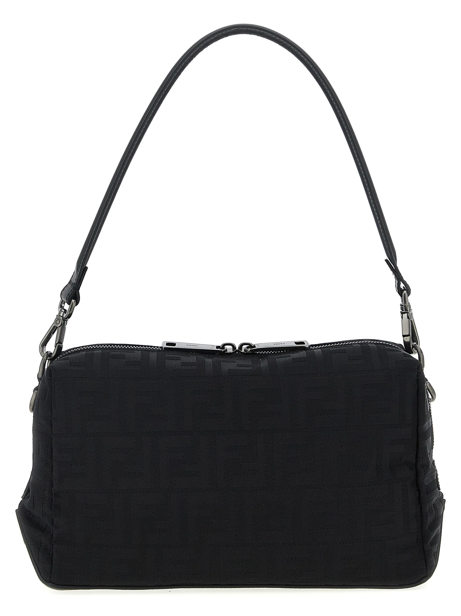 Bolsa de Ombro de Poliamida Preta Fendi