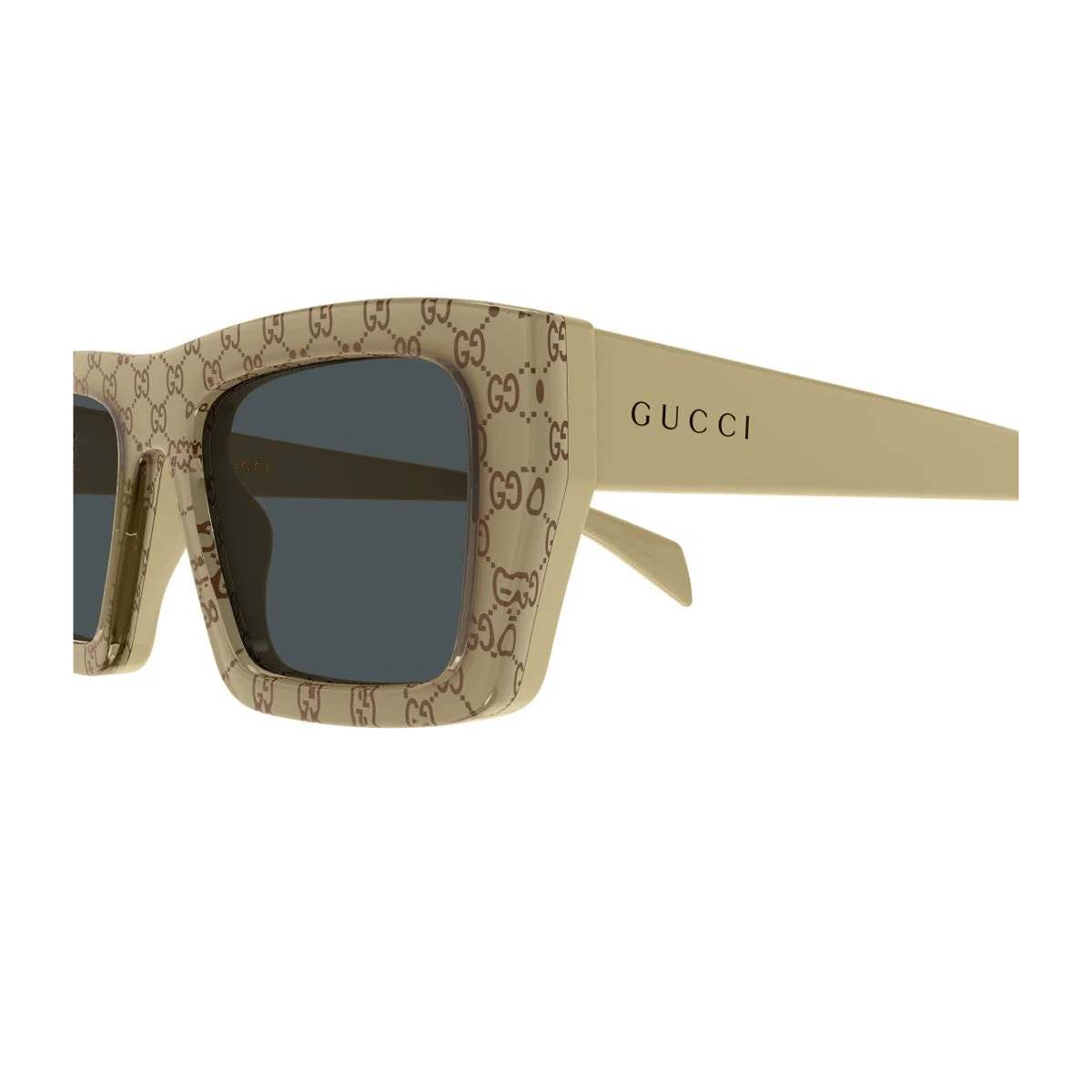 Óculos de Sol Gucci Gg2020s Linea Institutional Logo Acetato Riciclado Bege Óculos de Sol Gucci Gg2020s Linea Institutional Logo Acetato Riciclado Bege