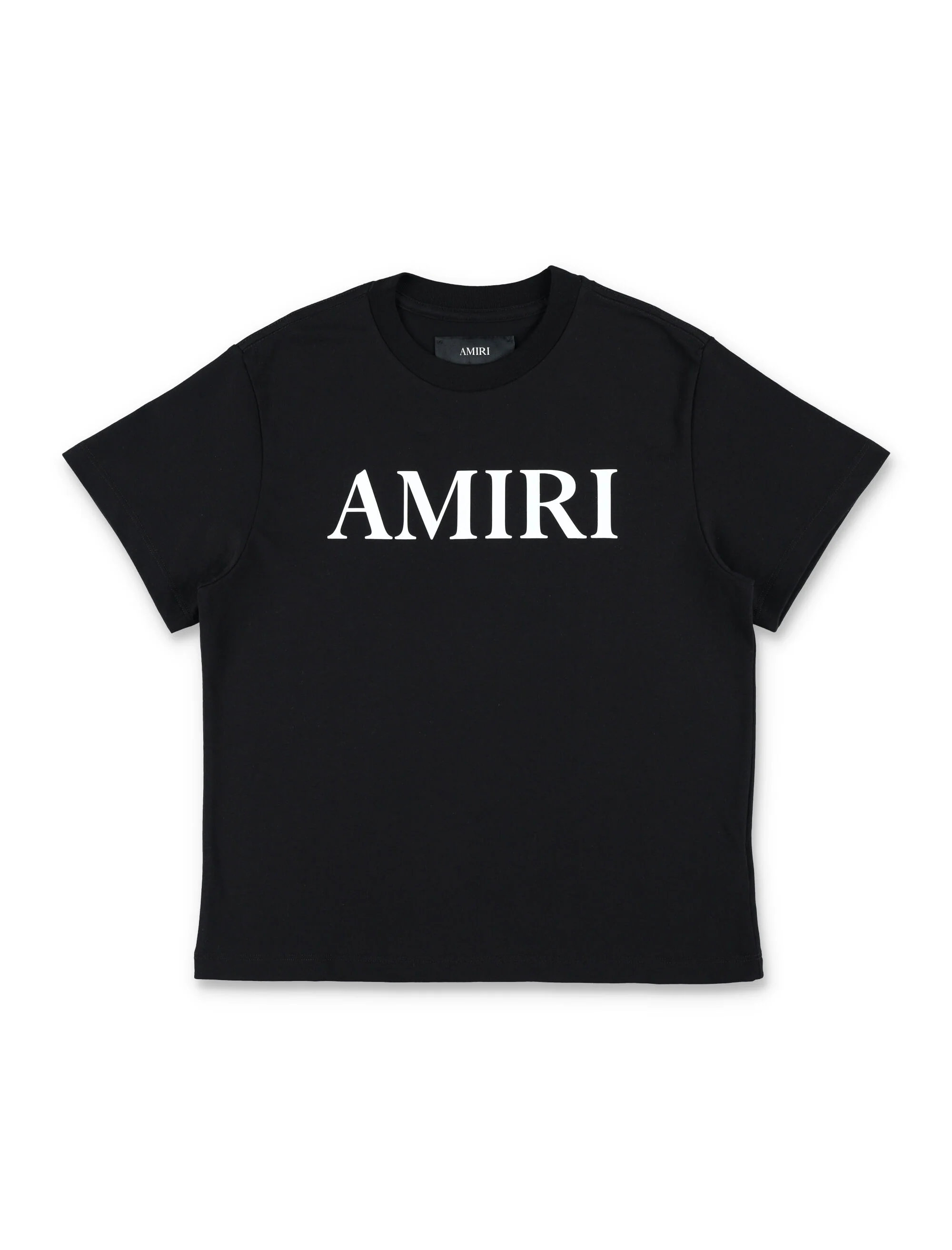 Camiseta Infantil Amiri com Logotipo Preto de Algodão