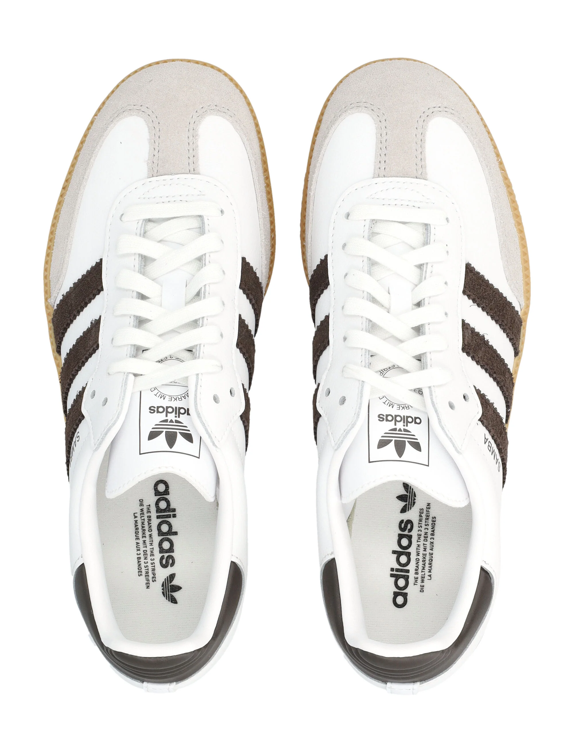 Tênis Samba Og Infantil Branco e Marrom Adidas Originals Biqueira Branca/Preto
