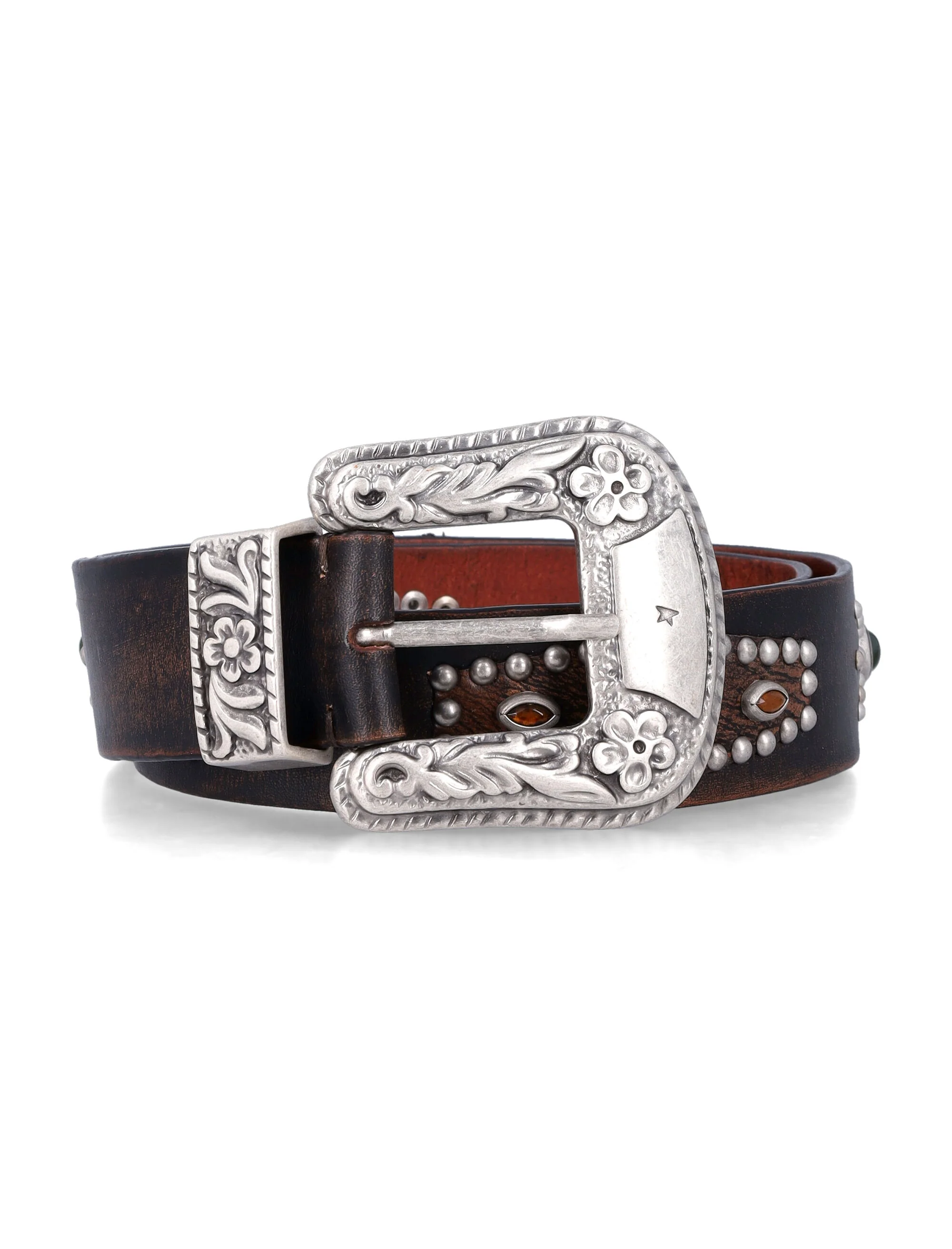 Cinto de couro marrom com laçada Golden Goose Cow