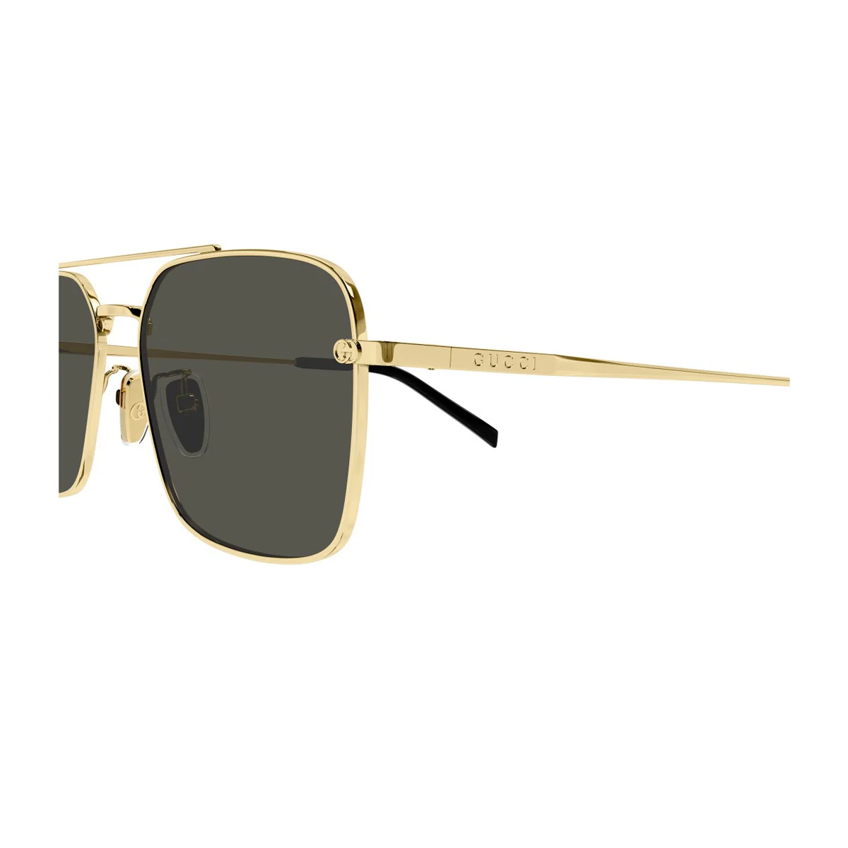 Óculos de Sol Gucci Gg1957sa Linea Institutional Logo Metal Gold