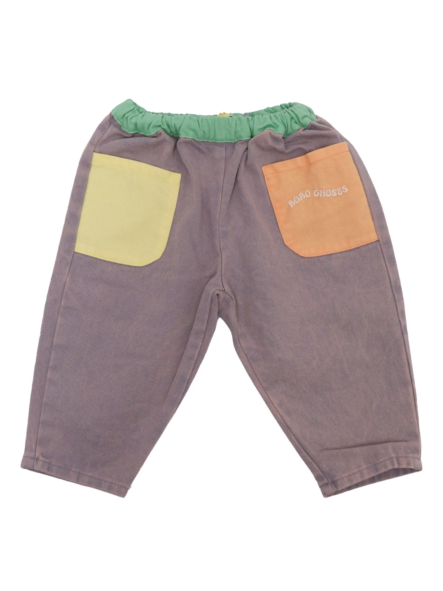 Calças de malha com blocos de cor Bobo Choses Multicolor Algodão Reciclado Trackpants