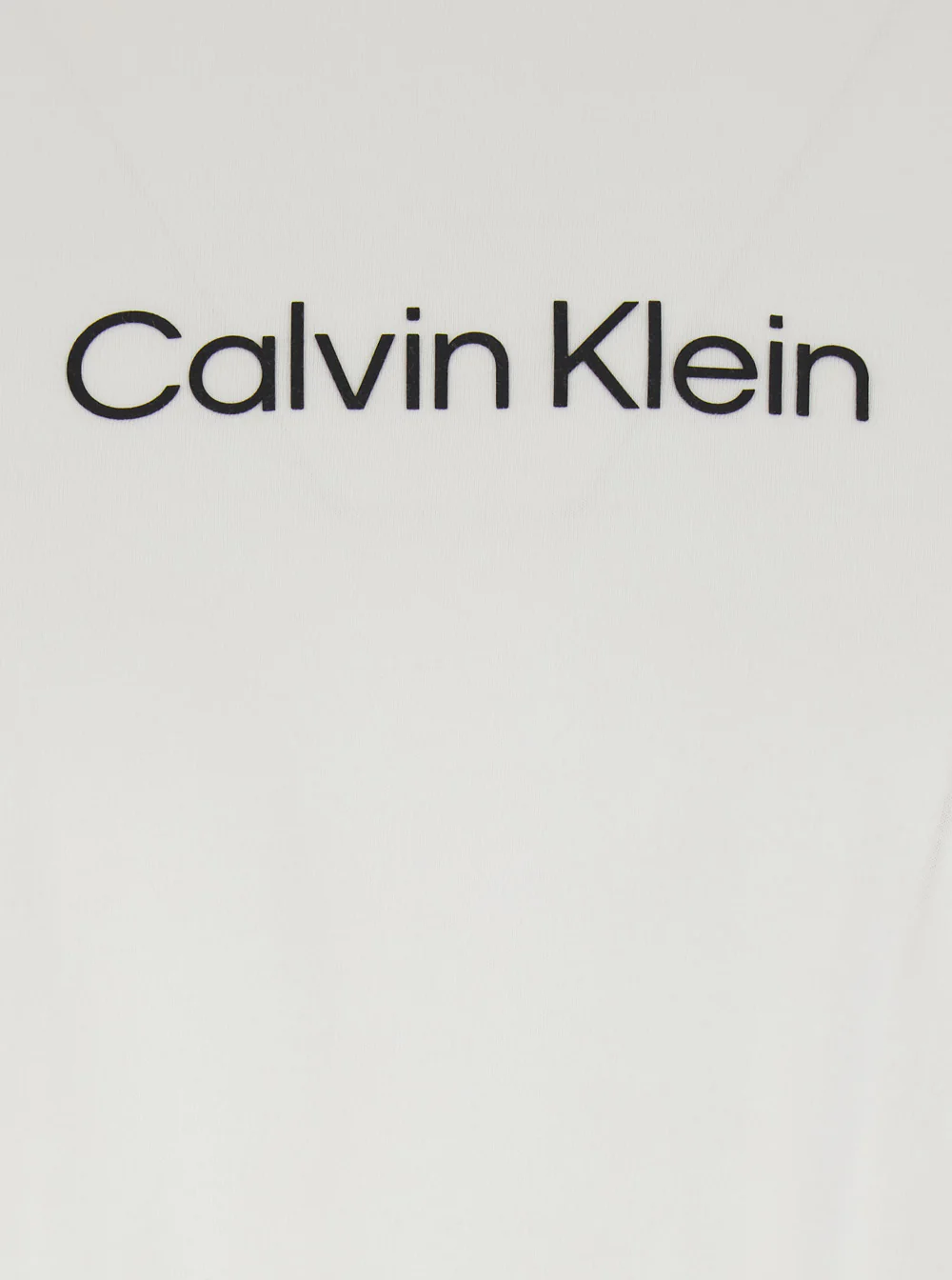 Camiseta Calvin Klein com Gola Redonda e Logotipo na Frente em Algodão Branco para Homens Camisetas e Camisetas Polo