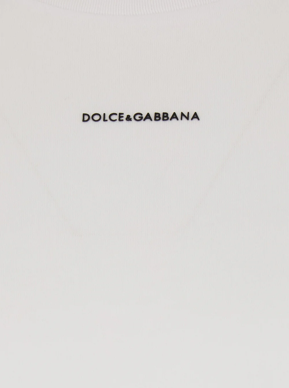 Camiseta Branca Dolce & Gabbana com Logotipo na Frente em Algodão para Homens Camisetas e Camisetas Polo Camiseta Branca Dolce & Gabbana com Logotipo na Frente em Algodão para Homens Camisetas e Camisetas Polo