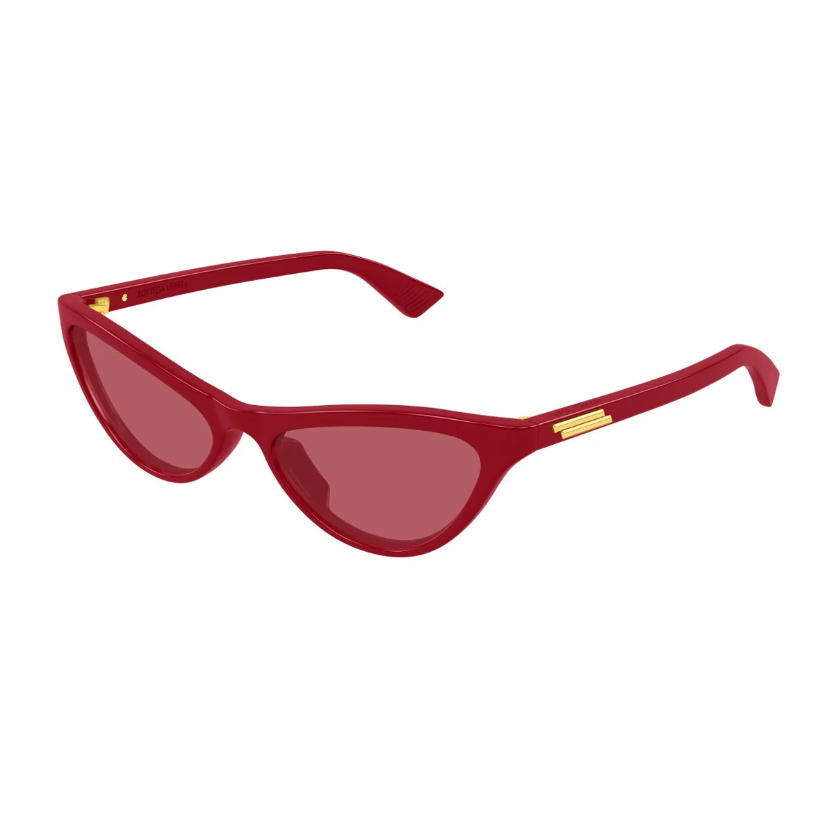 Óculos de Sol Bottega Veneta Bv1414s Linea Ribbon Vermelho Acetato Reciclado