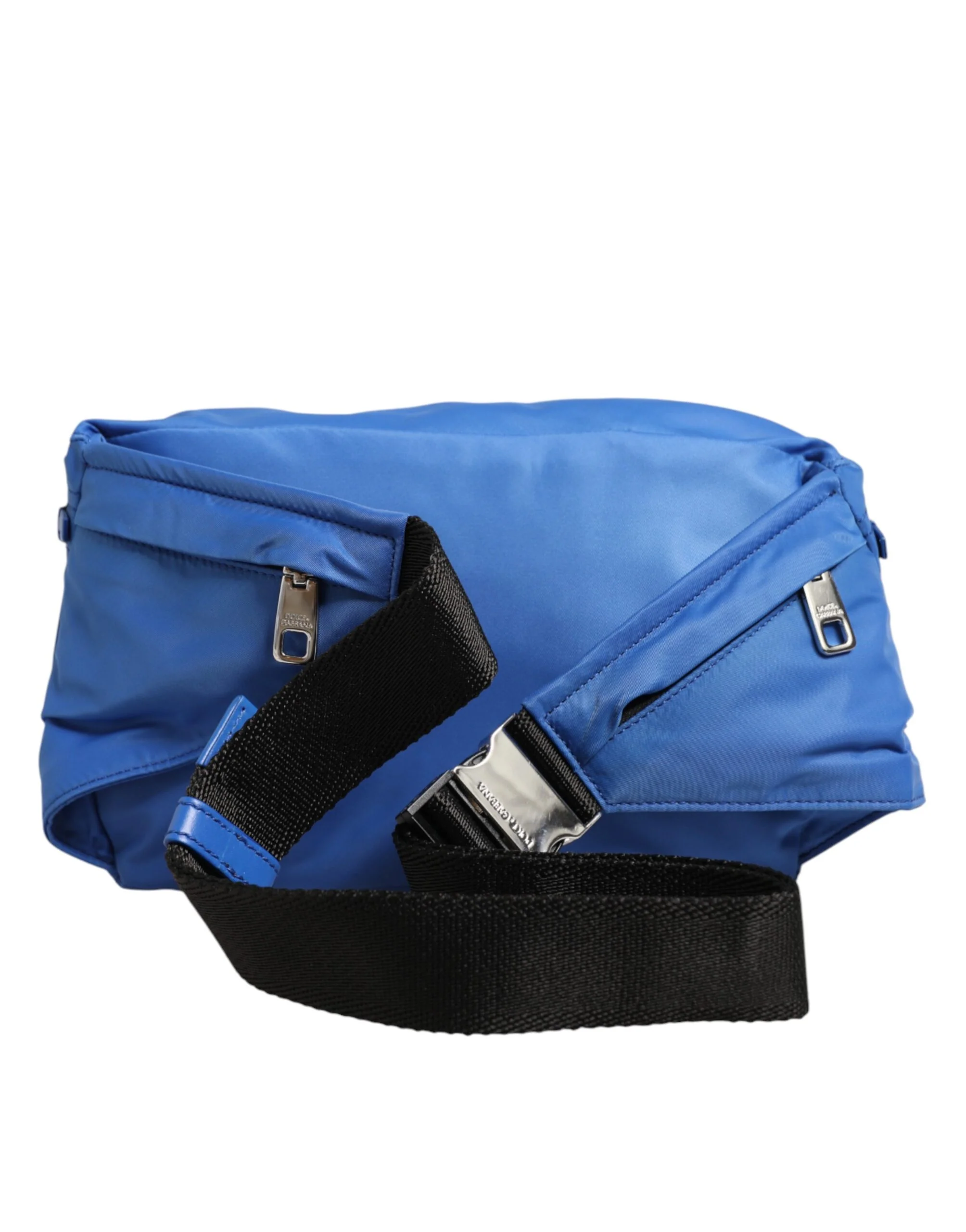 Dolce & Gabbana Placa de Logotipo Azul em Nylon Cinto de Fanny Pack Masculino Borse Bag Ny+pa+05lf