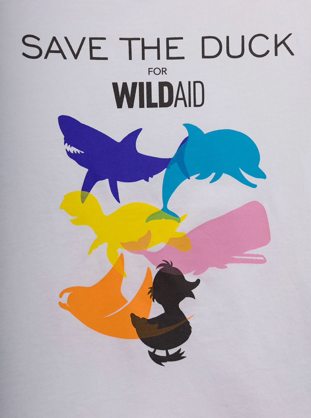 Save The Duck Meninos Meninos Camiseta de Algodão Branca com Estampa de Animais Multicoloridos Camisetas e Camisetas Polo