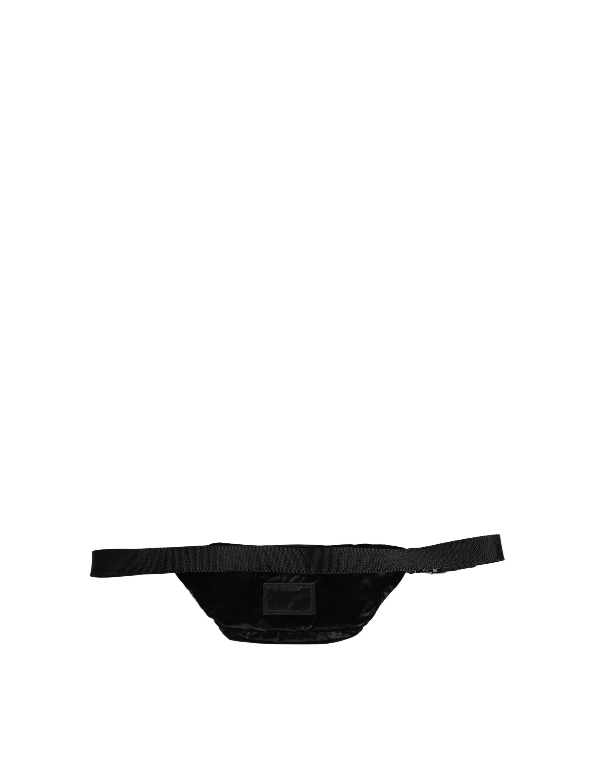 Dolce & Gabbana Bumbag de Nylon Preto com Placa de Latão para Homem
