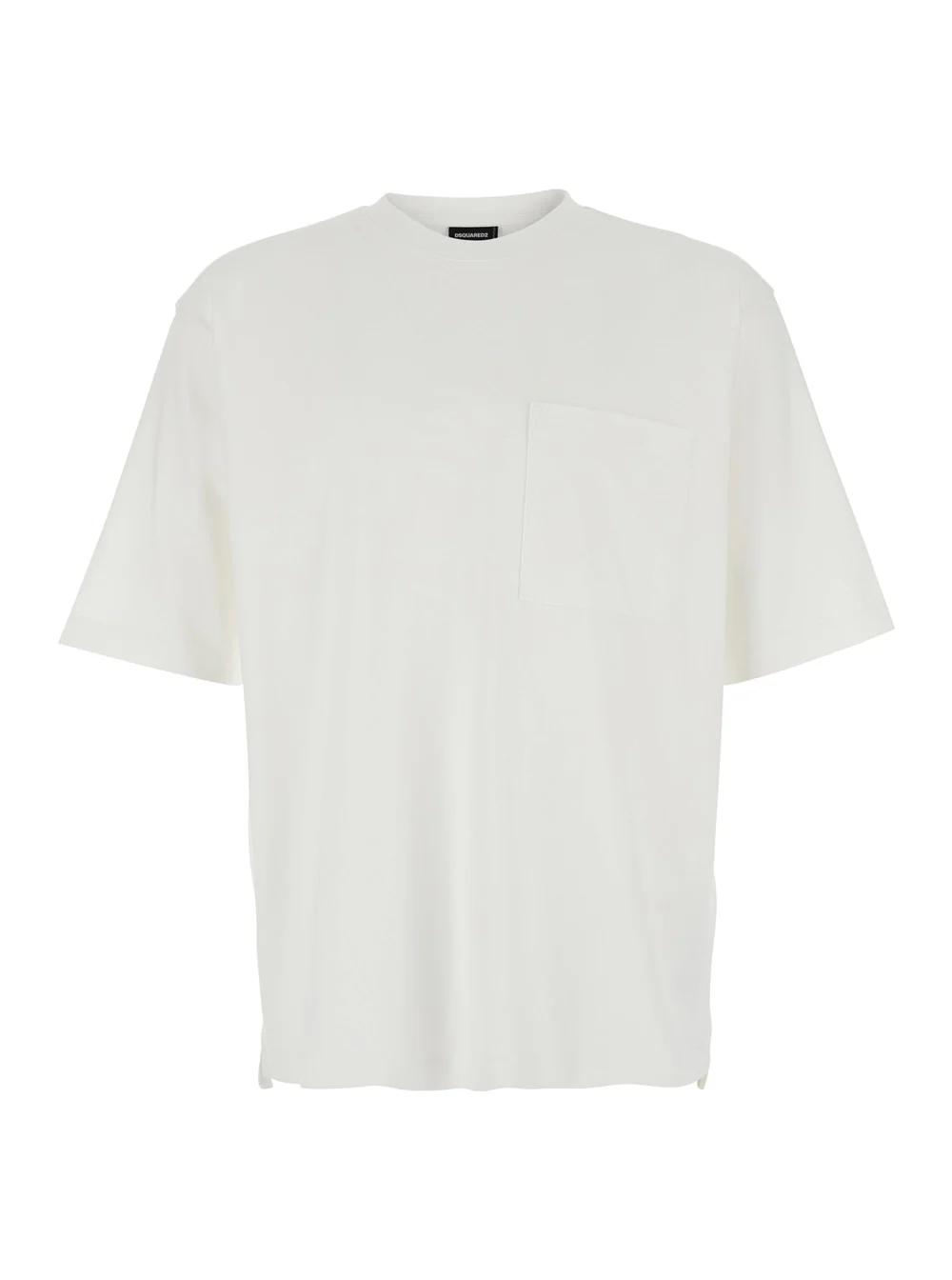 Camiseta Branca Dsquared2 com Letras de Logotipo e Gola Redonda para Homens Camisetas de Algodão e Camisetas Polo Camiseta Branca Dsquared2 com Letras de Logotipo e Gola Redonda para Homens Camisetas de Algodão e Camisetas Polo