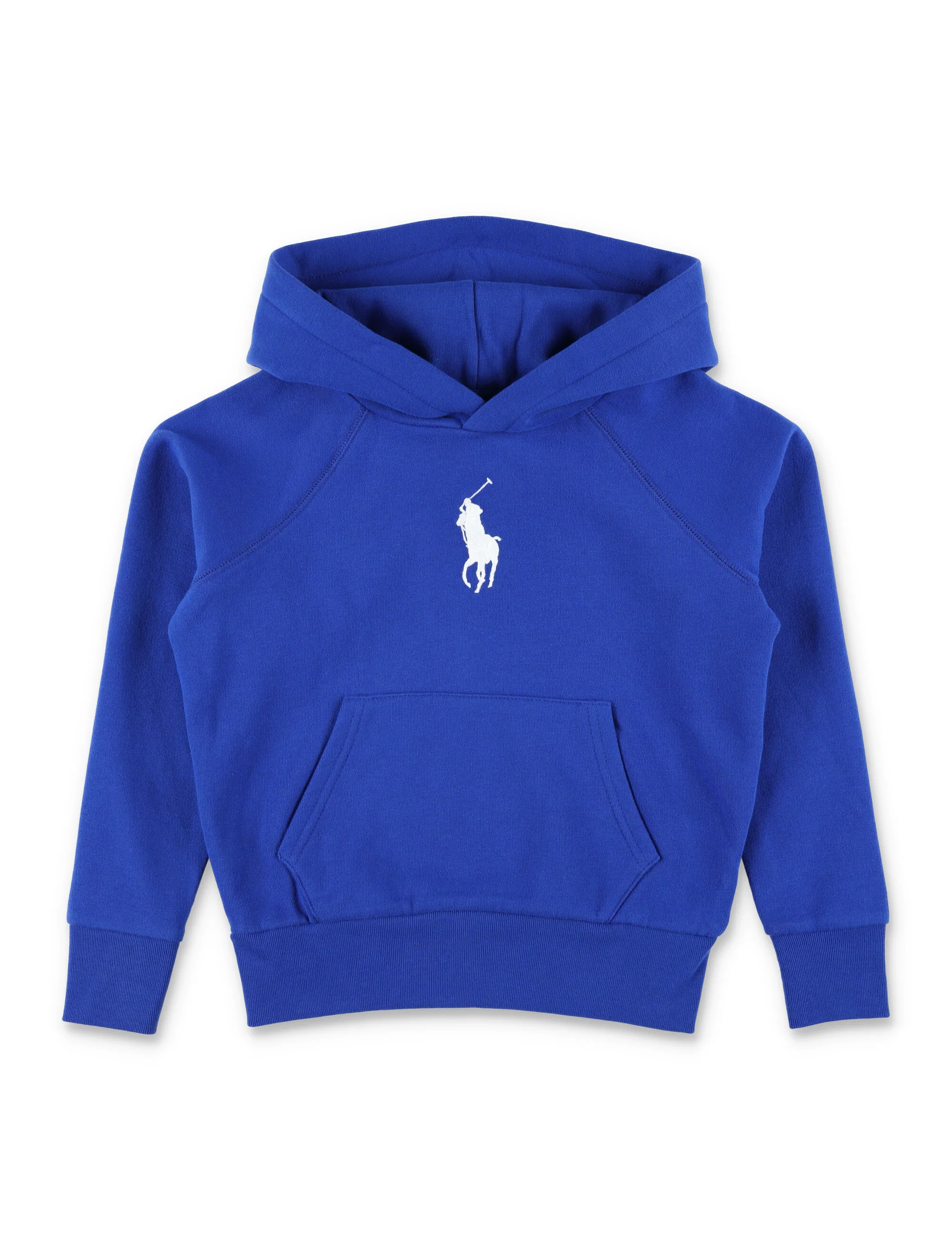 Polo Ralph Lauren Sweatshirt com Capuz com Logotipo para Crianças Azul de Algodão