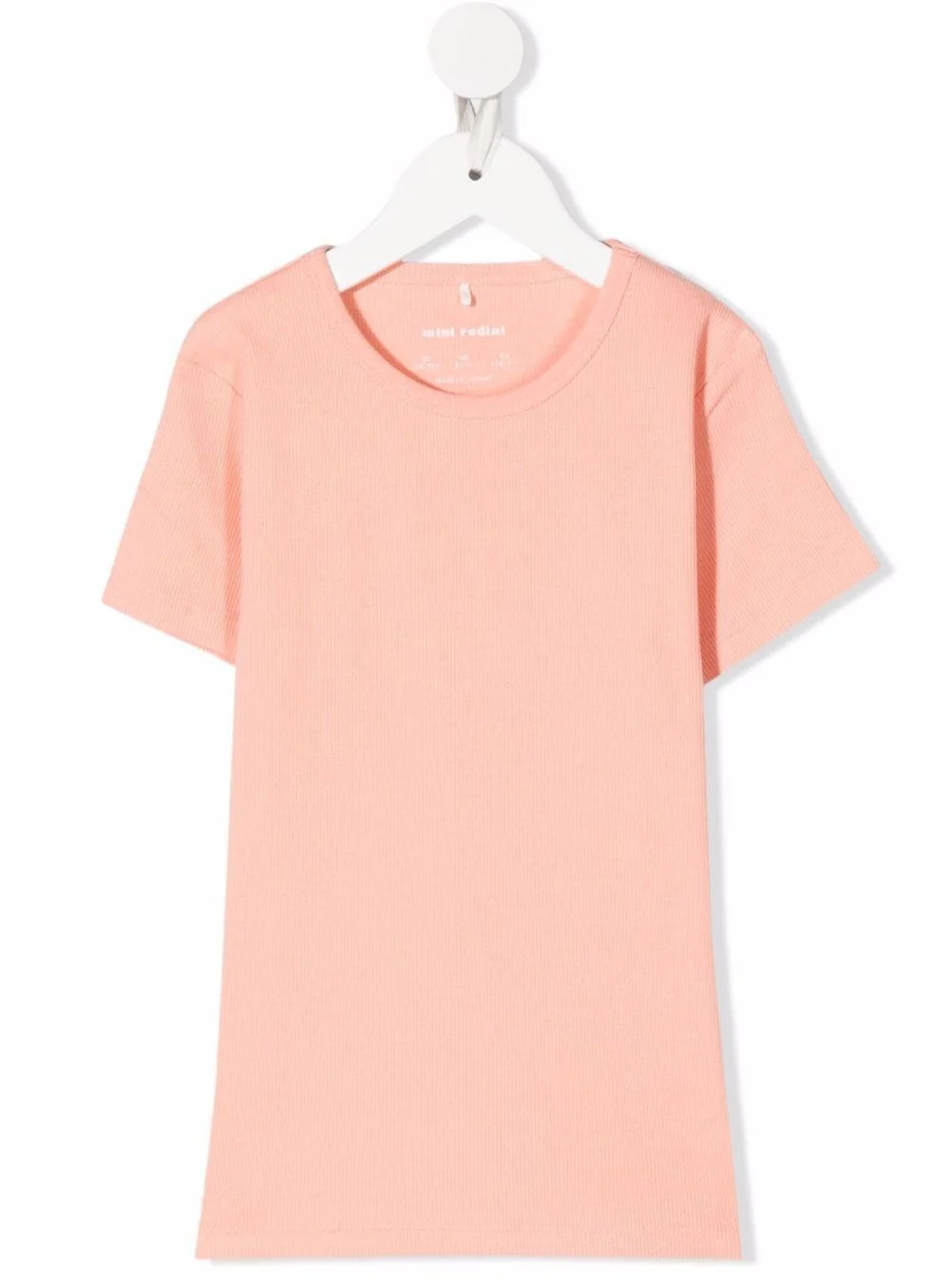Mini Rodini Kids Meninas Camiseta Manga Curta de Algodão Orgânico Rosa com Gola Redonda Camisetas e Camisolas Polo