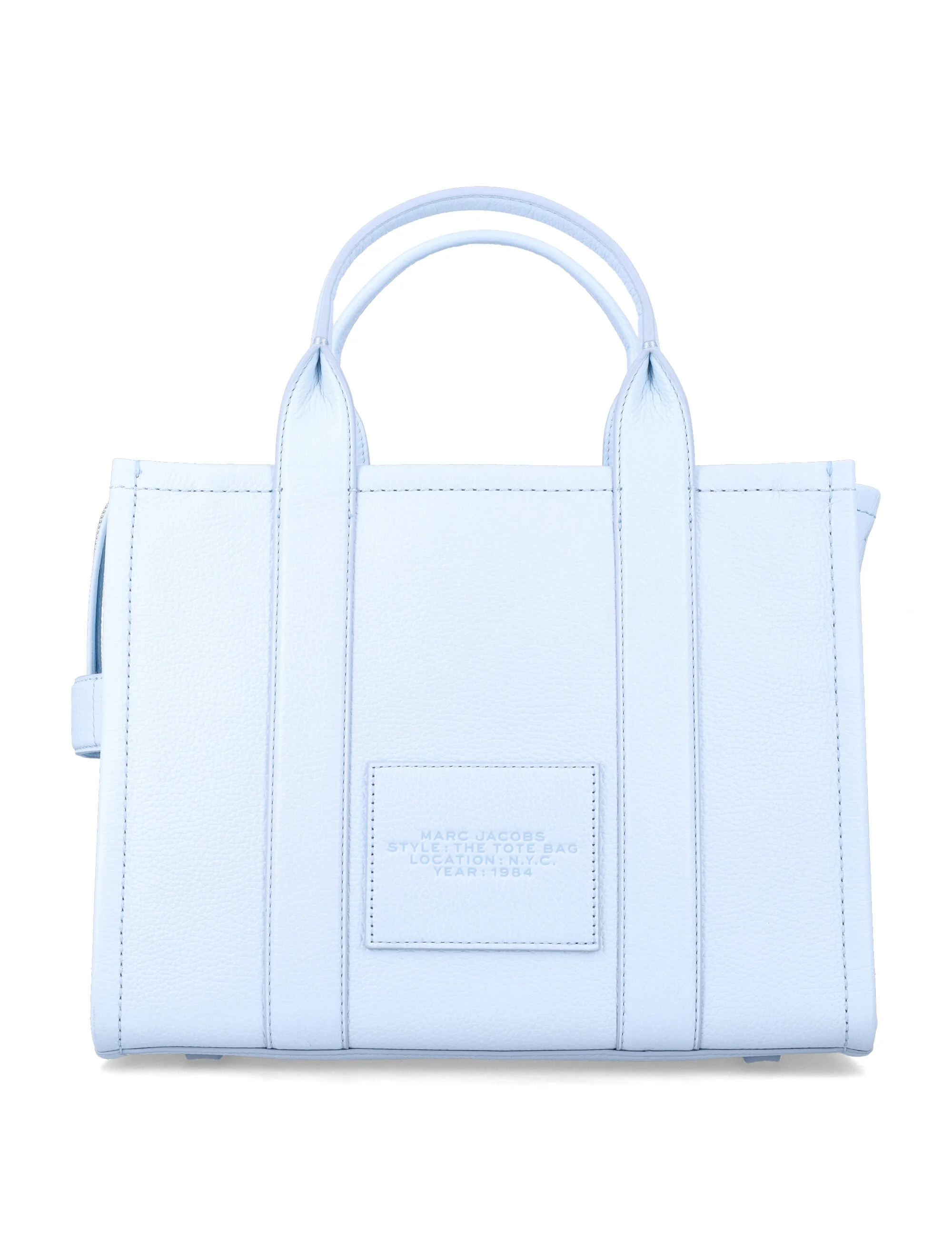 Marc Jacobs The Medium Tote Bag em Couro Azul Nuvem Vaca