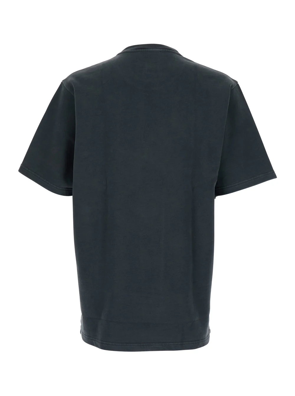 Camiseta com Gola Redonda Cinza Escuro Dolce & Gabbana com Estampa de Letras no Frontal em Algodão Camisetas e Camisetas Polo para Homem