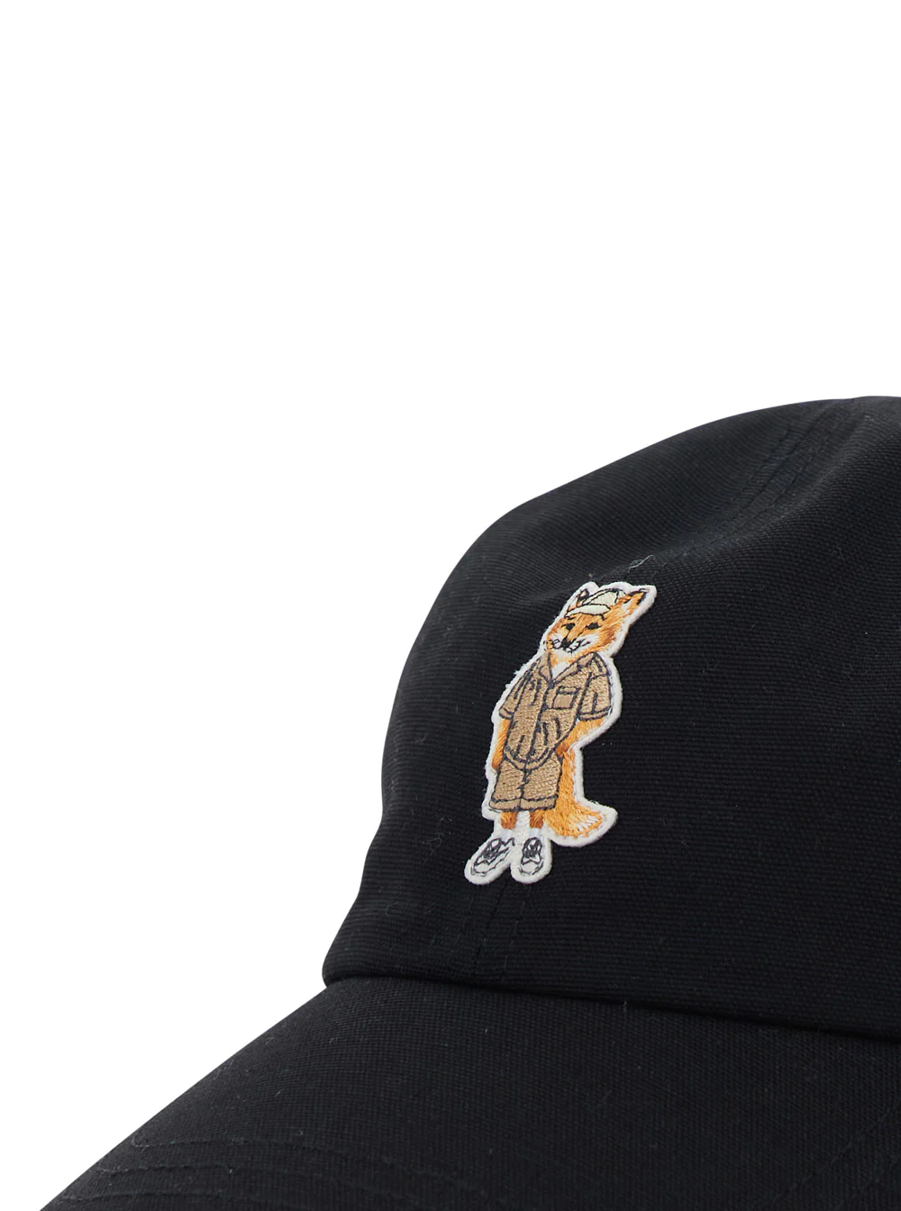 Maison Kitsuné Chapéu Raposa Vestida – Preto Com Logotipo Bordado na Frente Feito de Algodão Chapéus e Luvas Unissex Maison Kitsuné Chapéu Raposa Vestida - Preto Com Logotipo Bordado na Frente Feito de Algodão Chapéus e Luvas Unissex