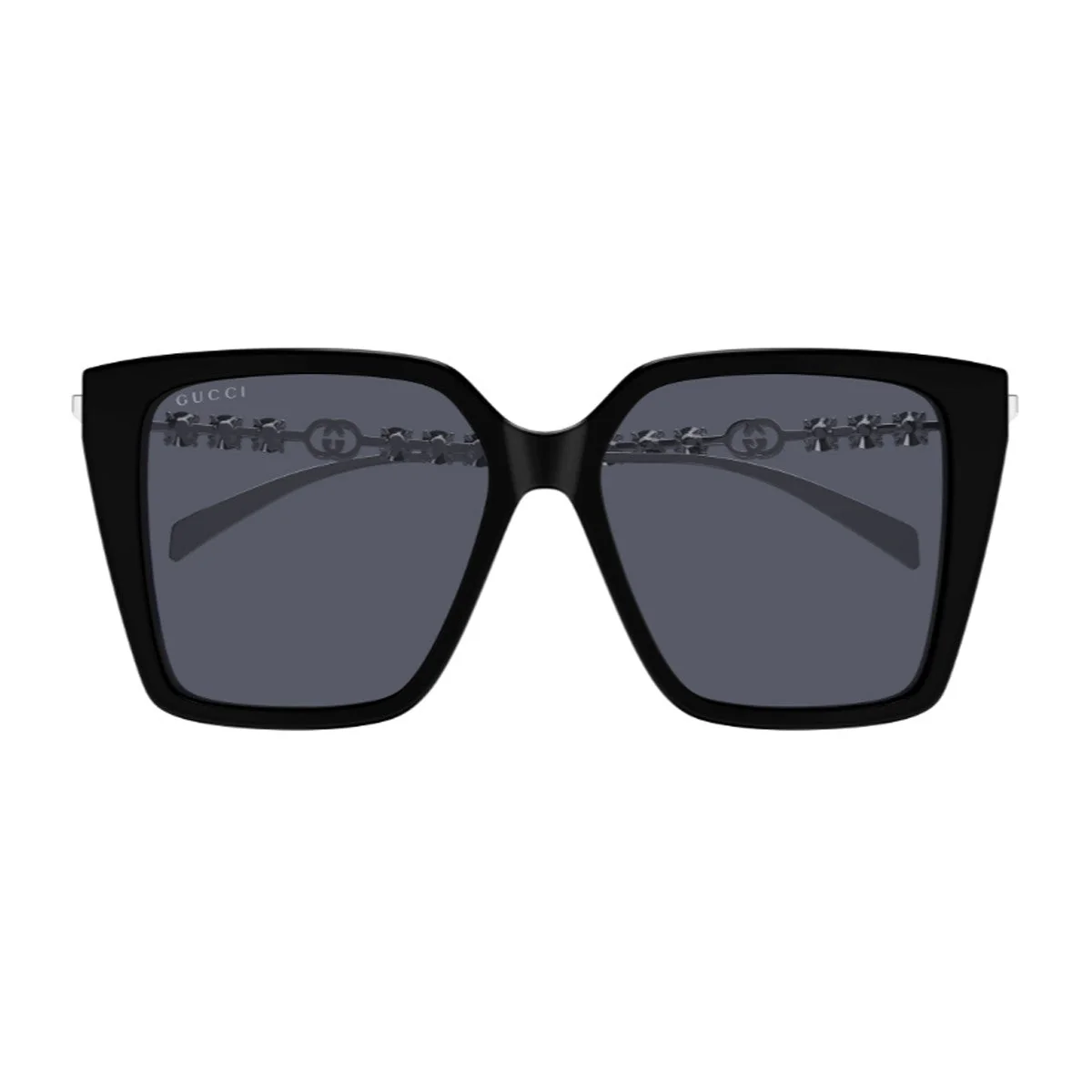 Óculos de Sol Gucci Gg1967s Linea Emblem Preto Acetato/metallo