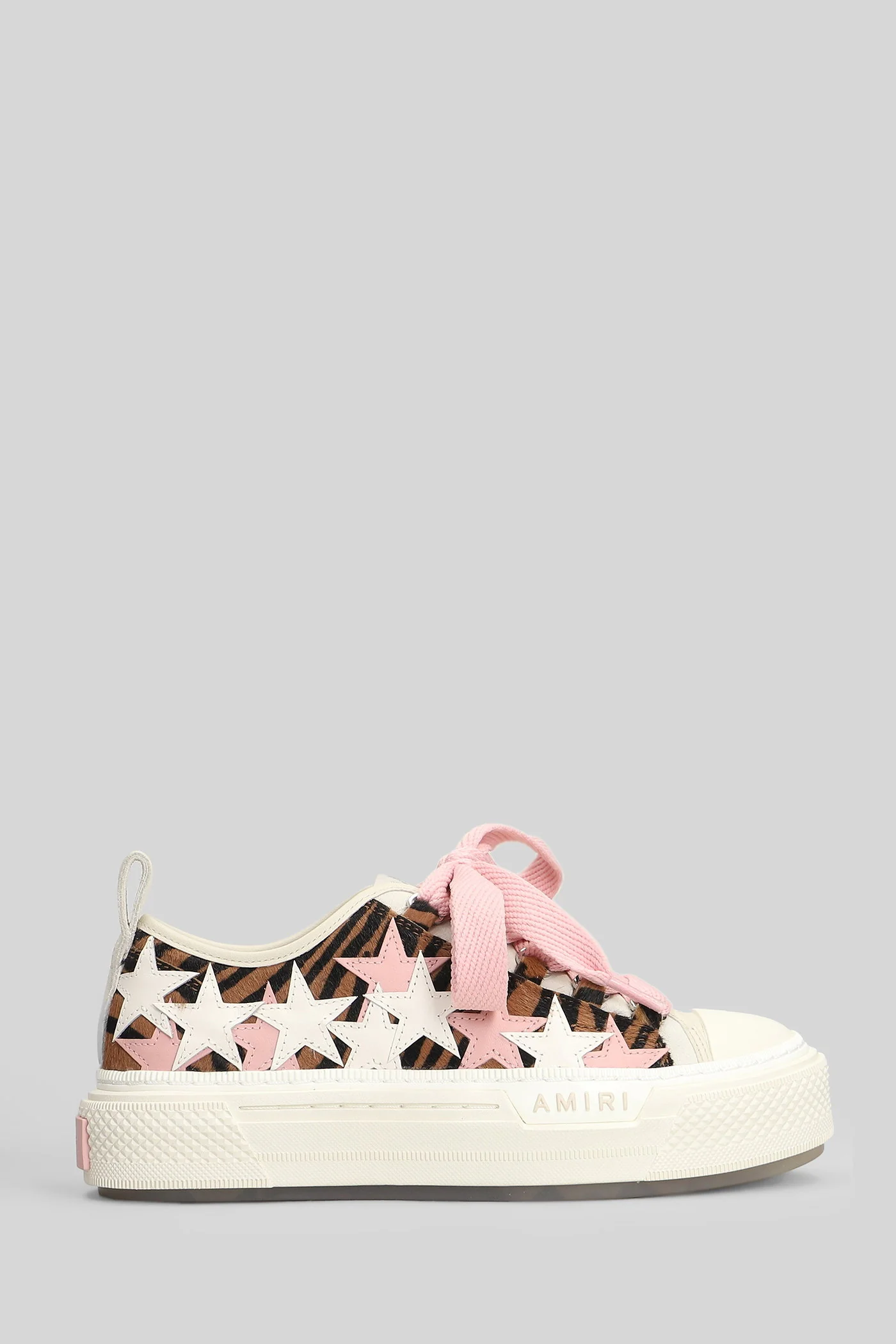Sapatilhas Amiri Stars Court Baixas em couro branco Scarpe