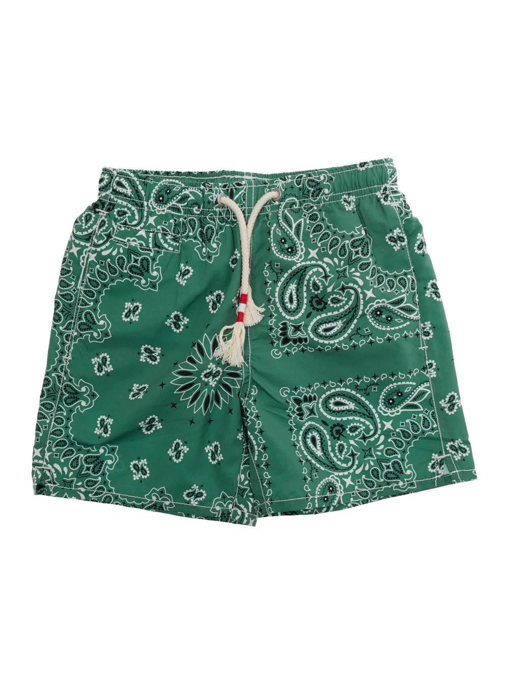 Macacão Infantil Mc2 Saint Barth CAPRESE JR - Biquíni Verde Listrado com Cintura Elástica Feito de Tecido Roupas de Praia Infantil