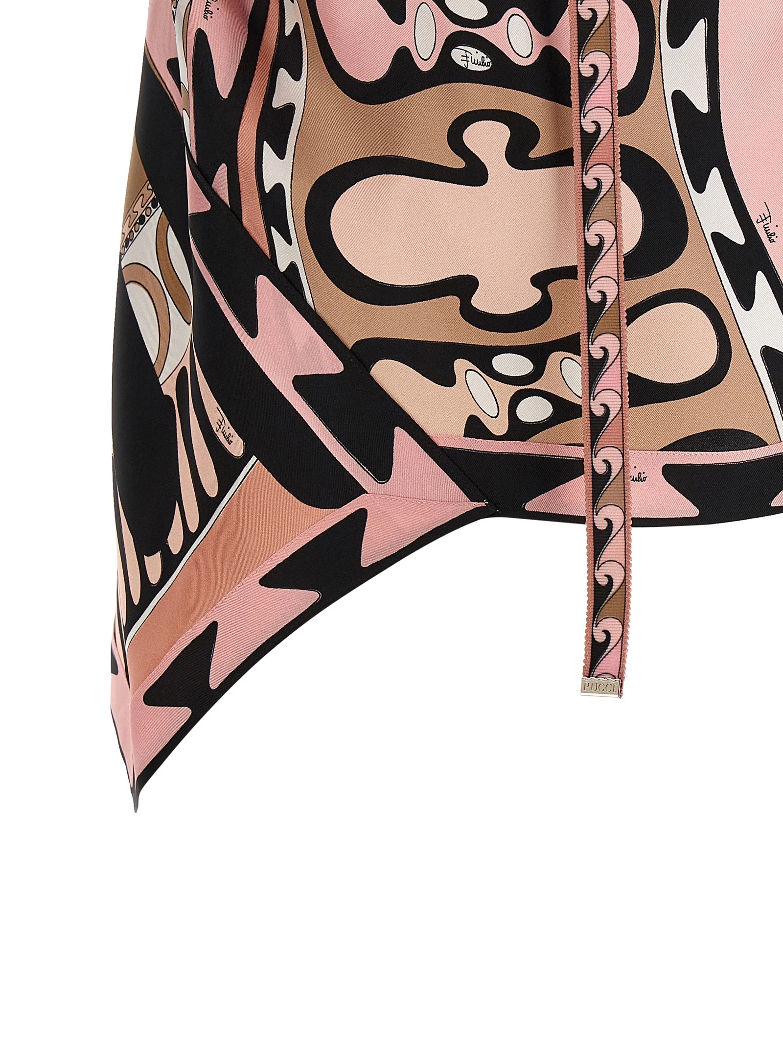 Top de Cachecol Pucci Soleil Rosa de Seda
