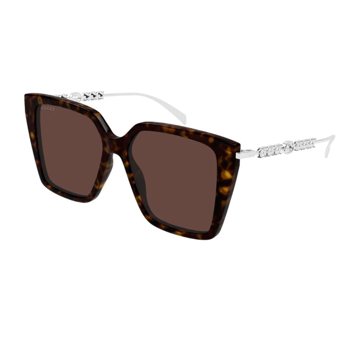 Óculos de Sol Gucci Gg1967s Linea Emblem Havana Acetato/metallo
