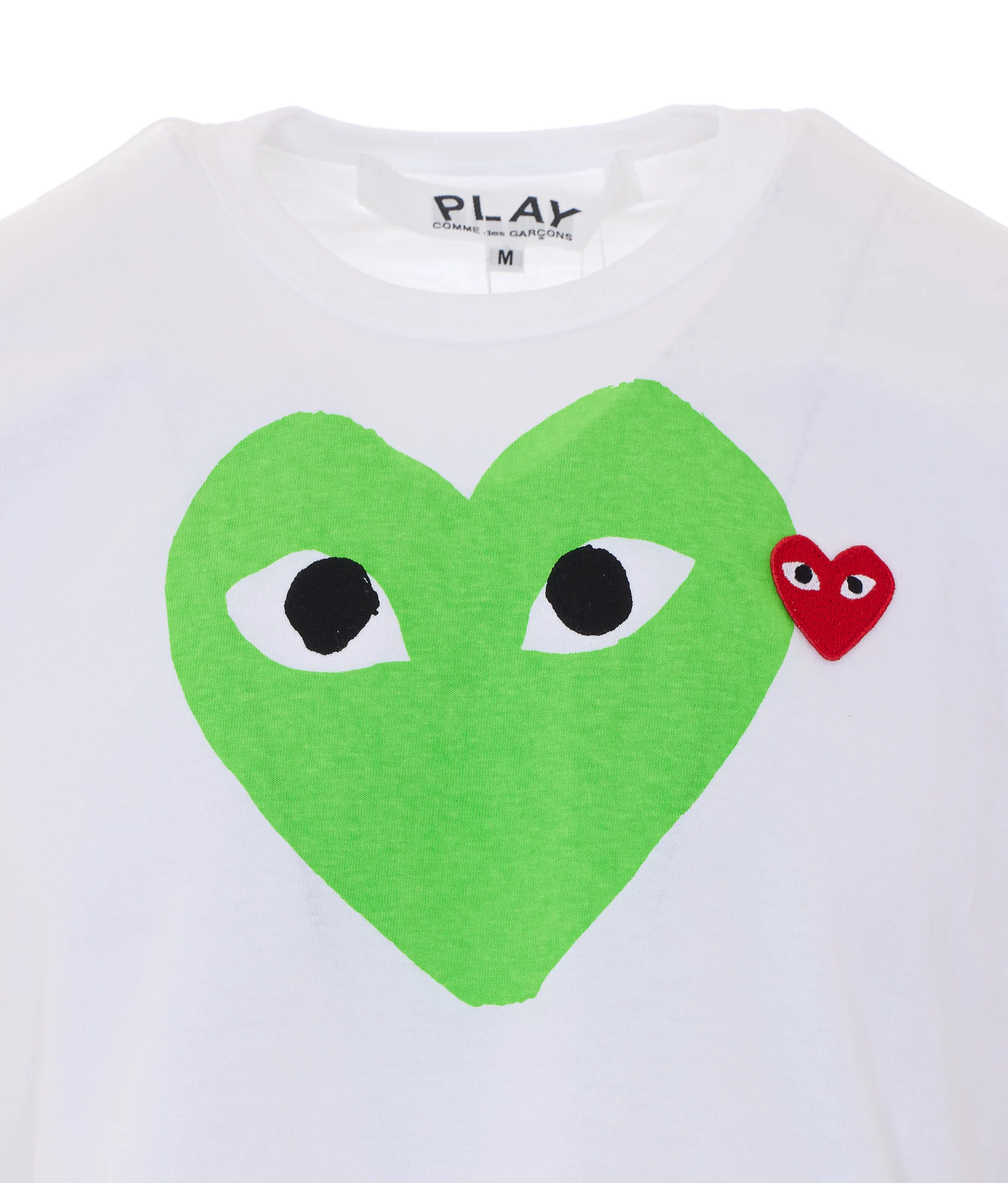 Comme Des Garcons Play Camiseta Branca de Algodão