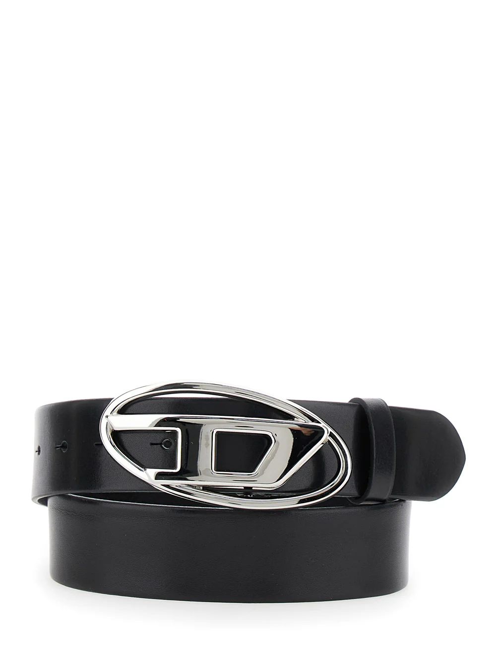 Cinto Diesel 1DR com Fivela com Logotipo em Couro Preto para Mulheres Pmu