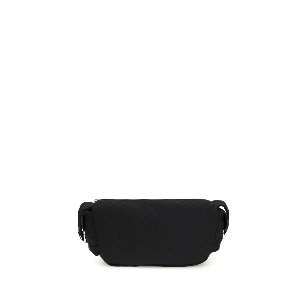 Bolsa de Ombro de Poliéster Preto Gucci