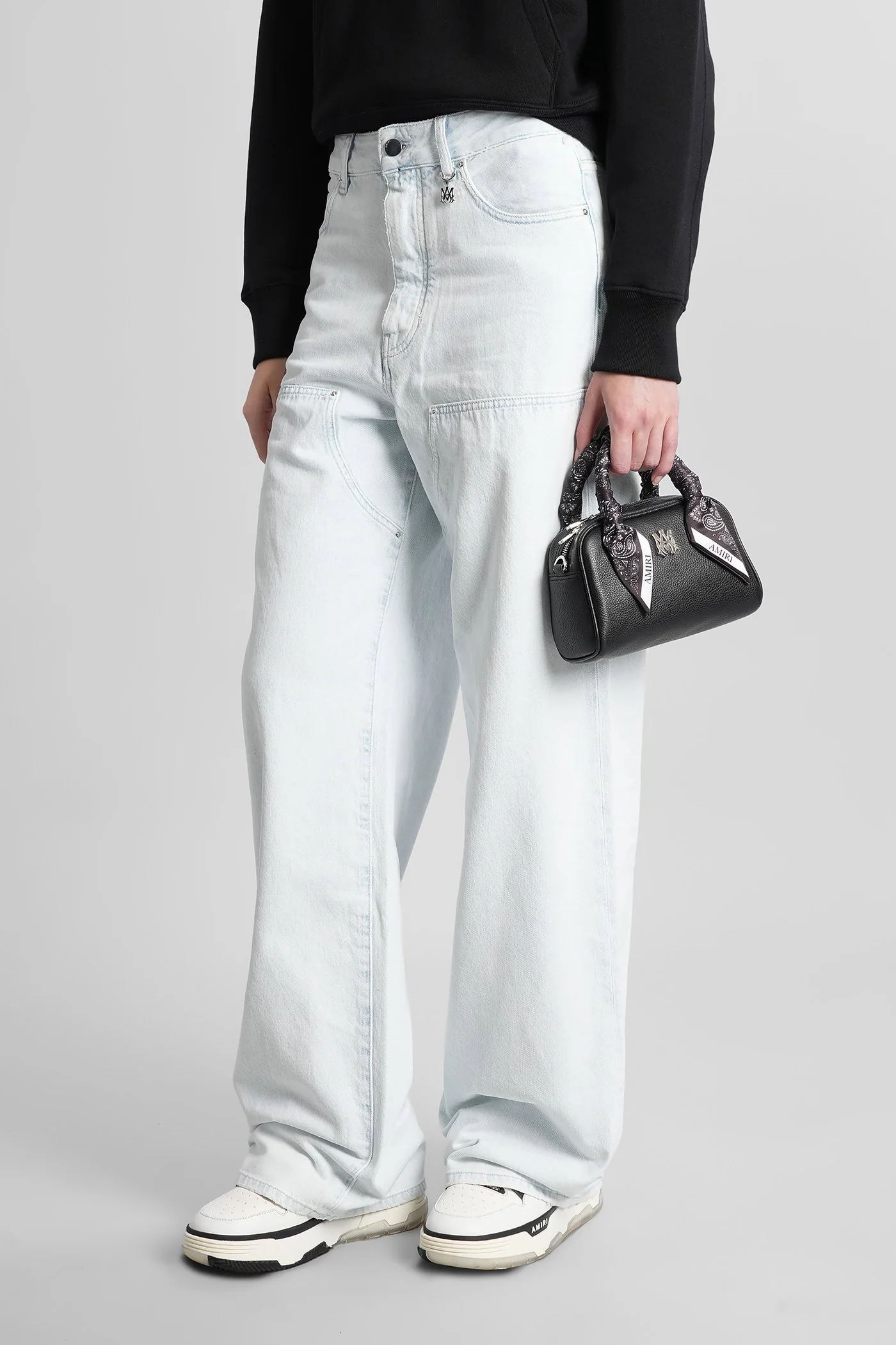 Calças Amiri em denim ciano Vestuário