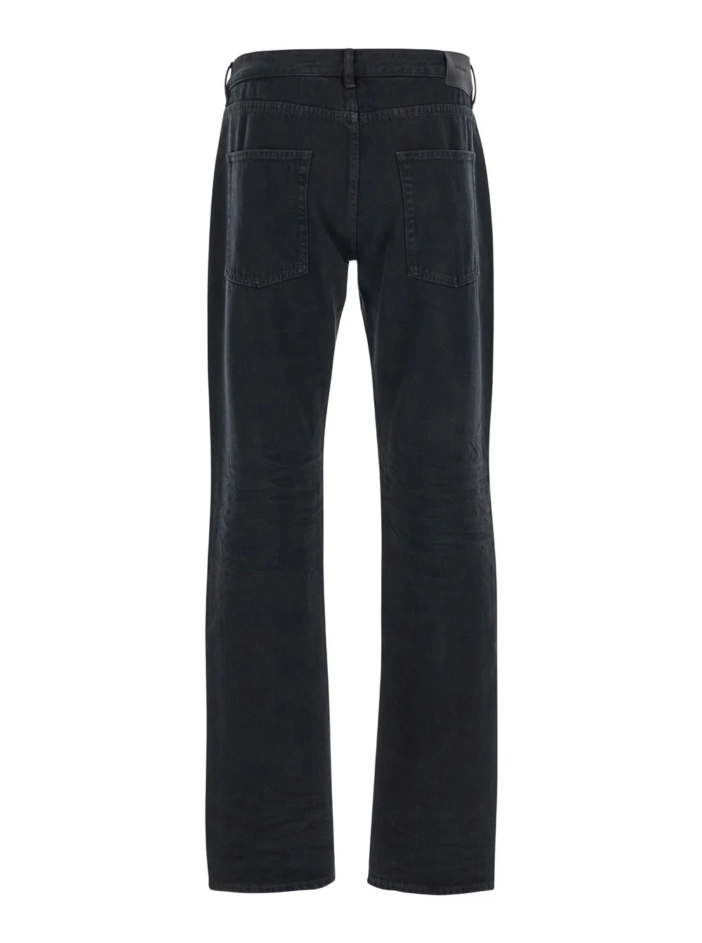 Calças Justas Pretas Saint Laurent com Patch de Logotipo em Denim para Homem 100 % Algodão