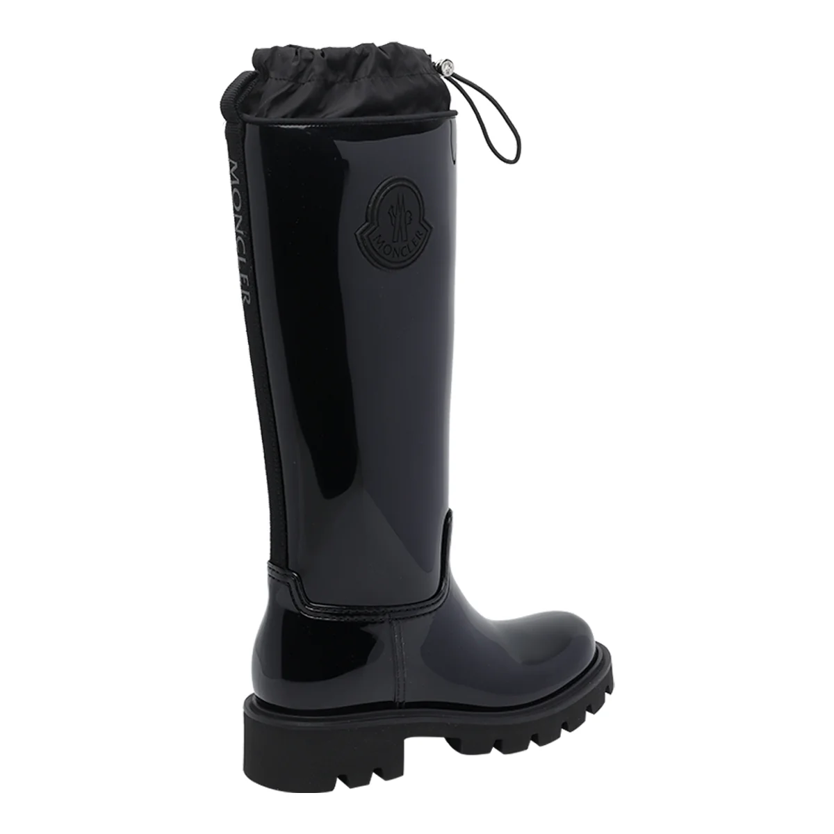 Botas Moncler Pretas Sola de PVC/Borracha