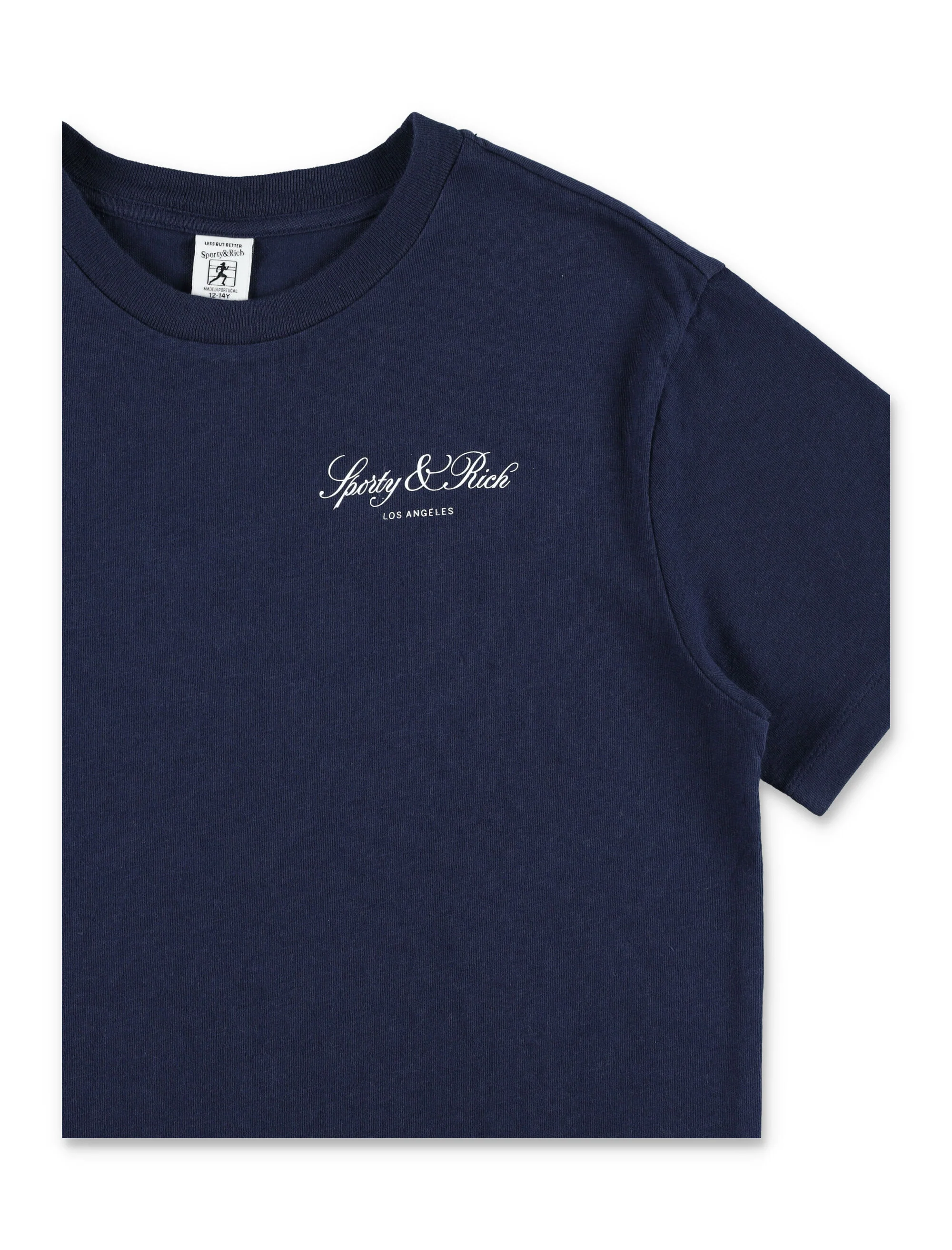 Camiseta Kids Sporty & Rich Vendome La Azul Marinho Reciclado Algodão