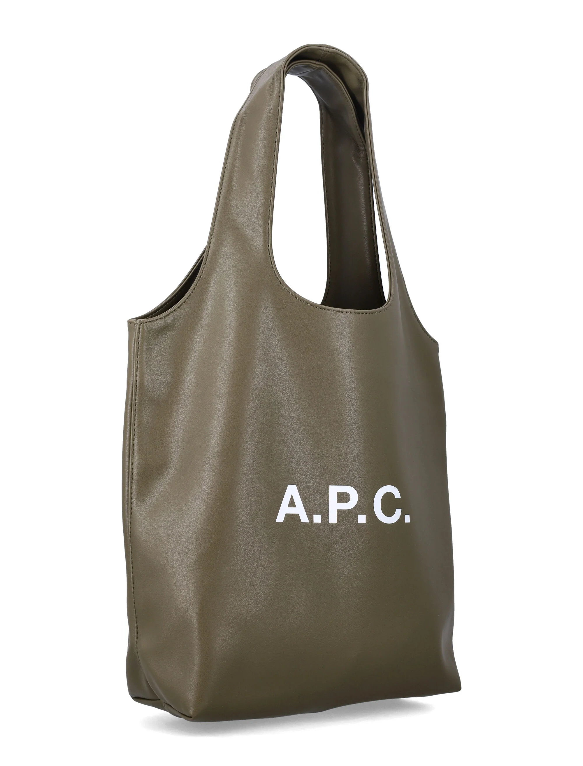 A.P.C. Ninon bolsa de ombro pequena em couro sintético preto Khaki Poliuretano