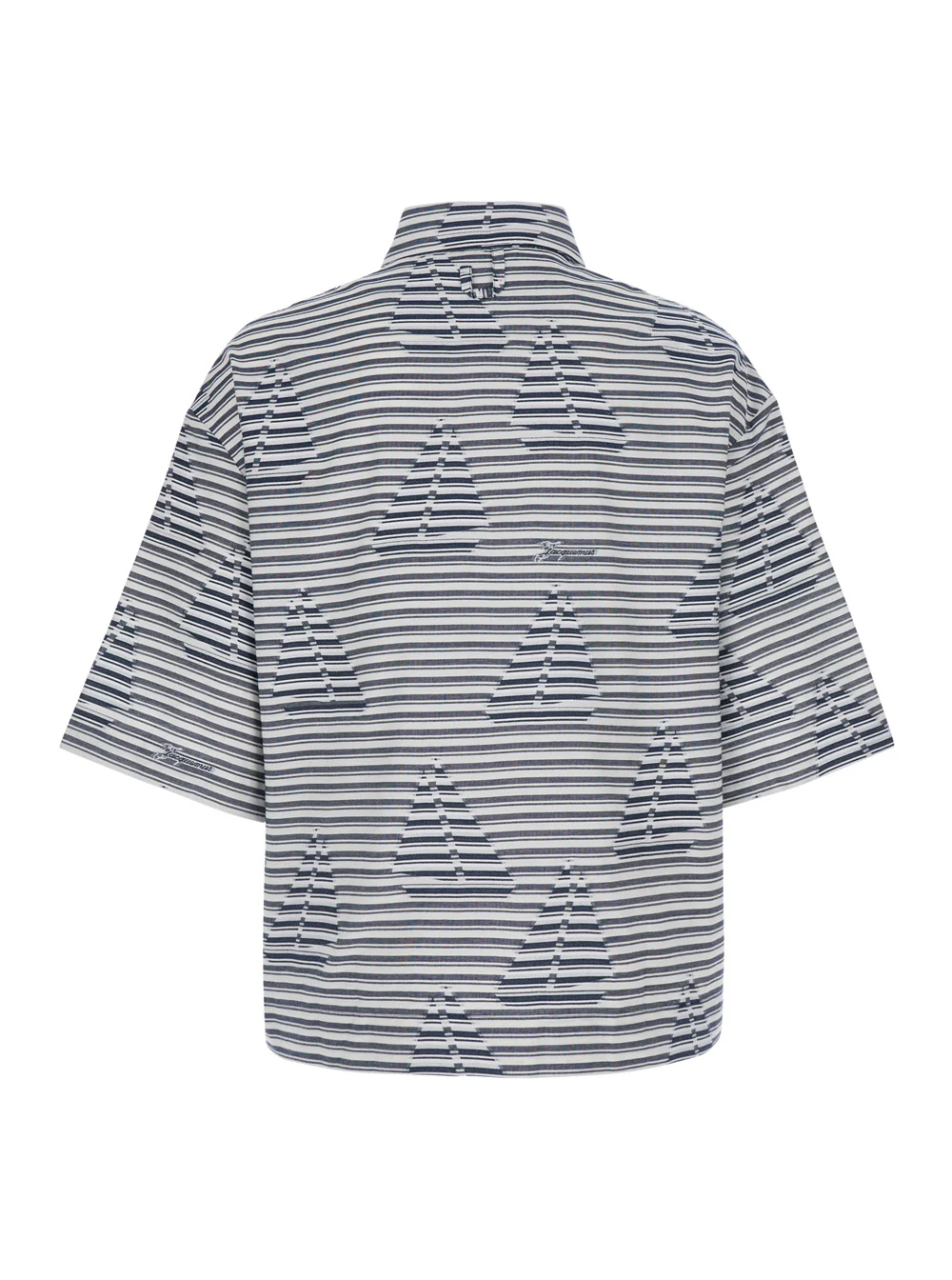 Camisa Azul Jacquemus com Gola Clássica e Mangas Compridas de Algodão para Mulher Blusas Azuis