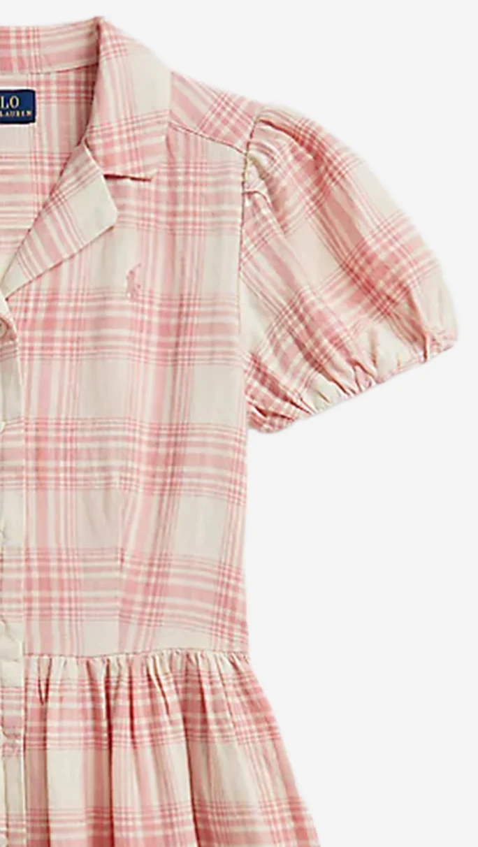 Vestido Pink Lino Polo Ralph Lauren