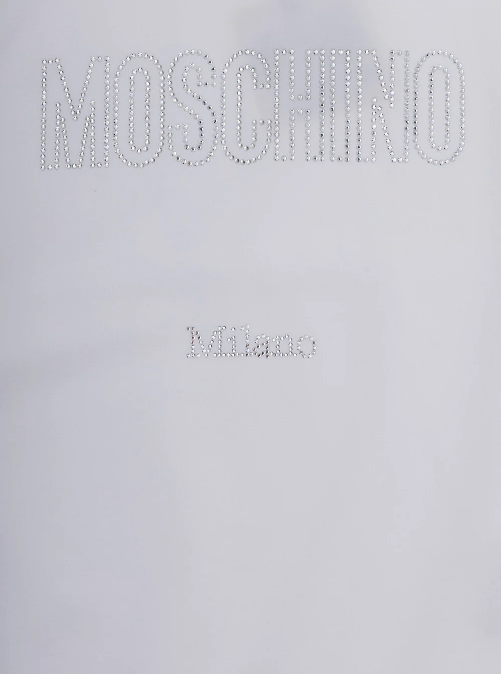Moletom com Gola Redonda de Algodão Branco Moschino Kids com Letras de Logotipo para Meninas Moletom com Elastano