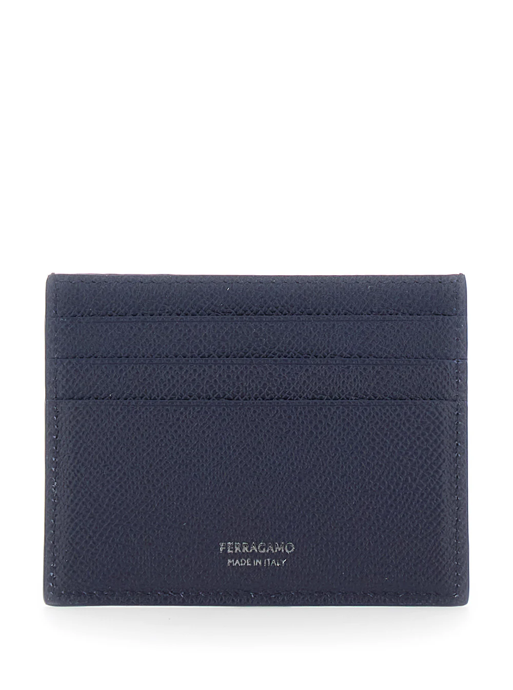 Ferragamo Micro Gancio Porta-cartões Azul Preto Blu Couro de Novilho Produtos