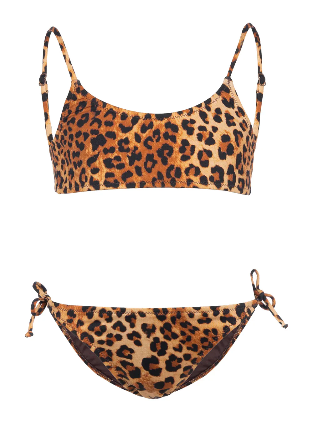 Biquíni Infantil Mc2 Saint Barth JAIDEN - AREIA LEOPARDO com estampa animalier Tecido Técnico Marrom Roupas de Praia Infantil