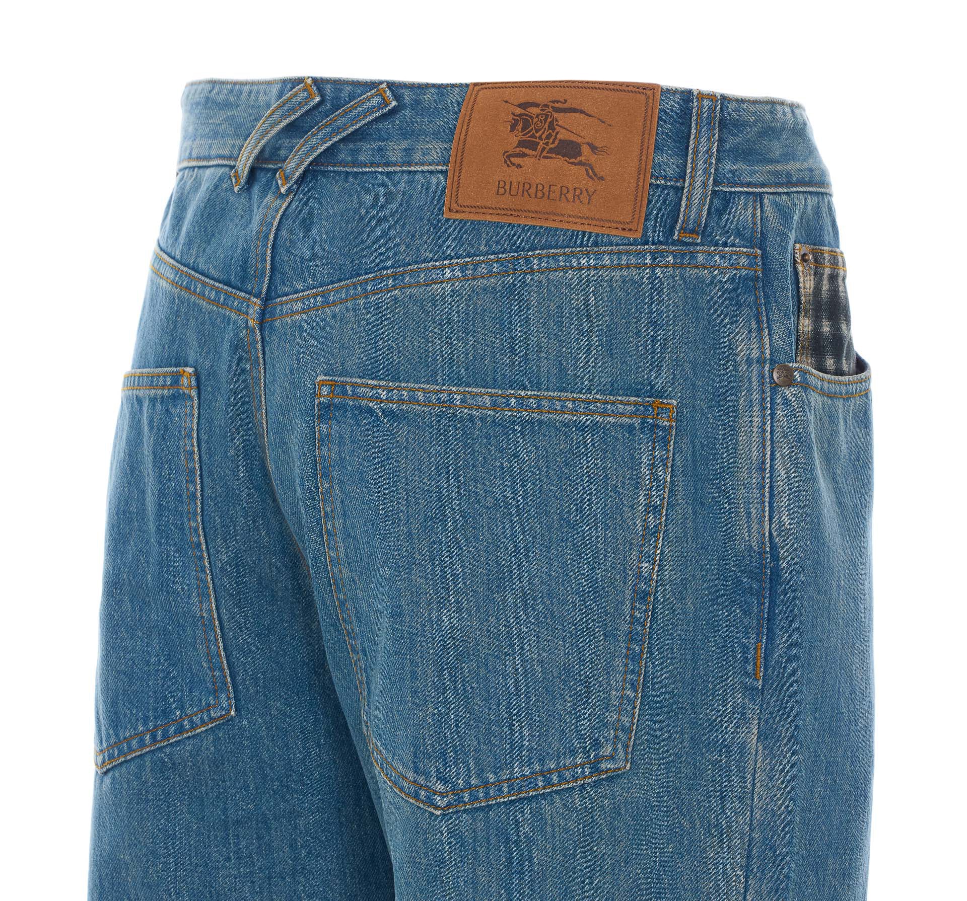 Bermudas Burberry Jeans de Denim de Algodão